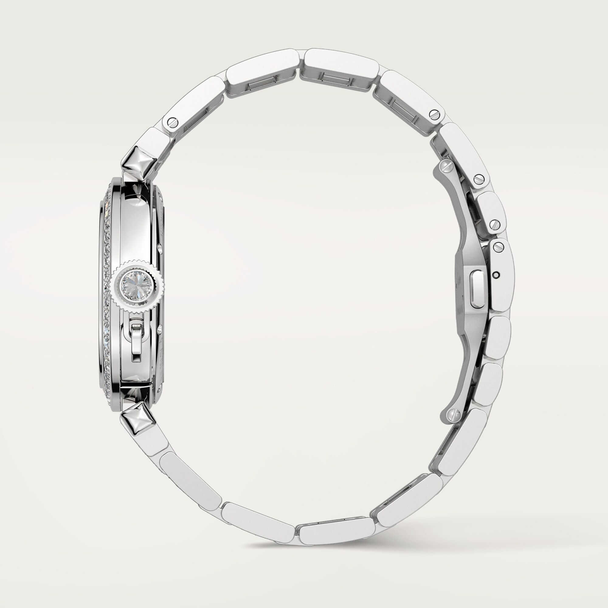 Pasha de Cartier White Gold Diamond Silver Dial 35mm Product Image 5