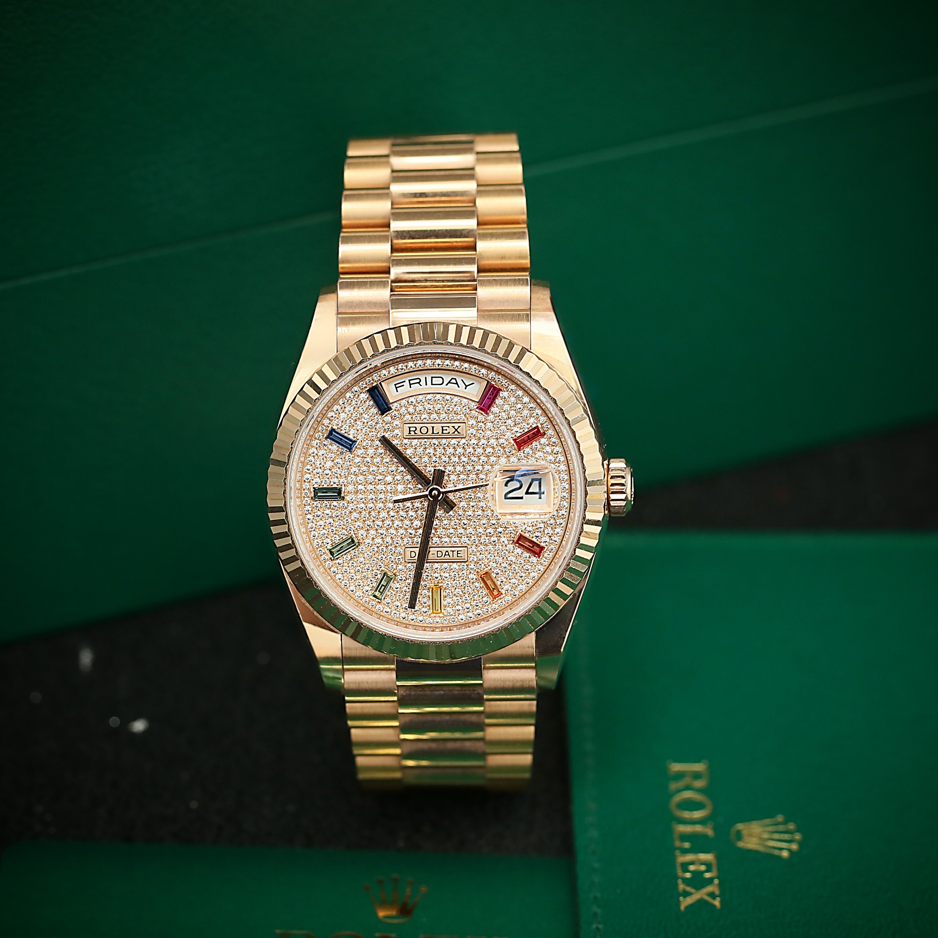 Day-Date Rose Gold Pave Dial 36mm Product Image 2