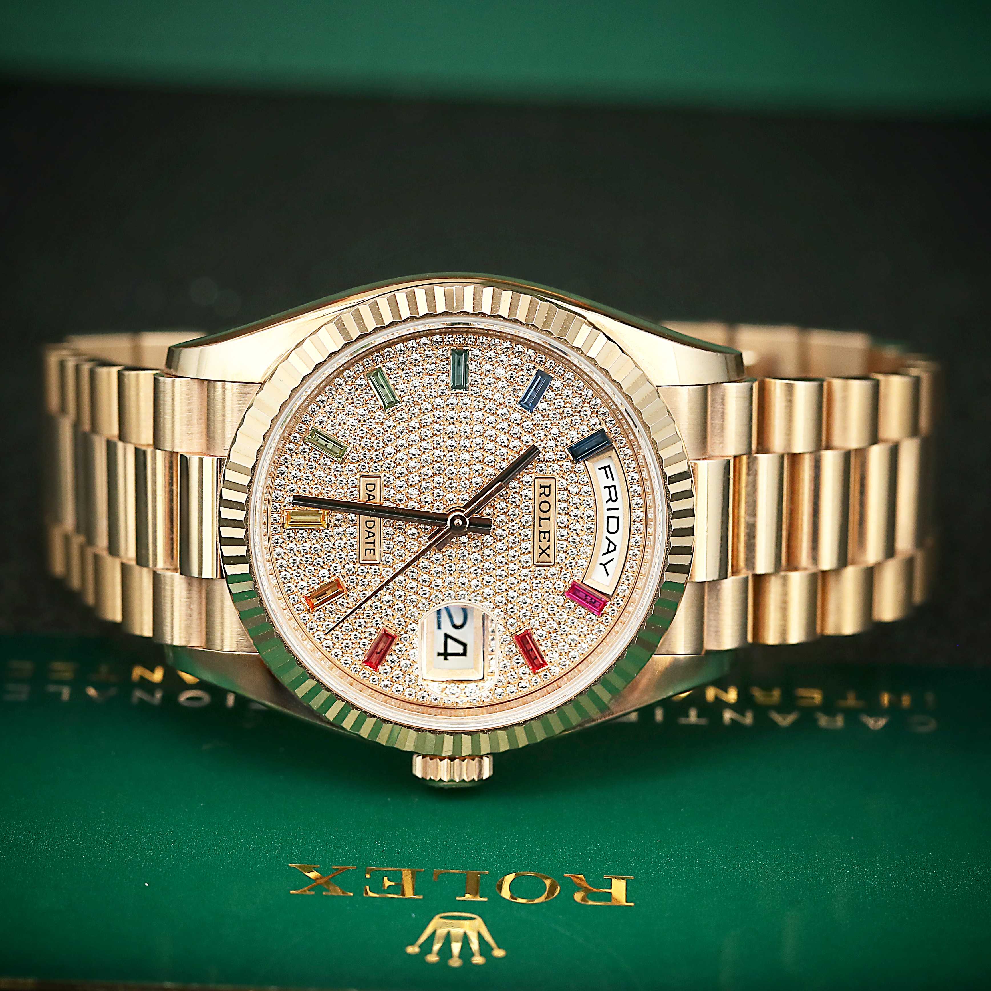 Day-Date Rose Gold Pave Dial 36mm Product Image 3