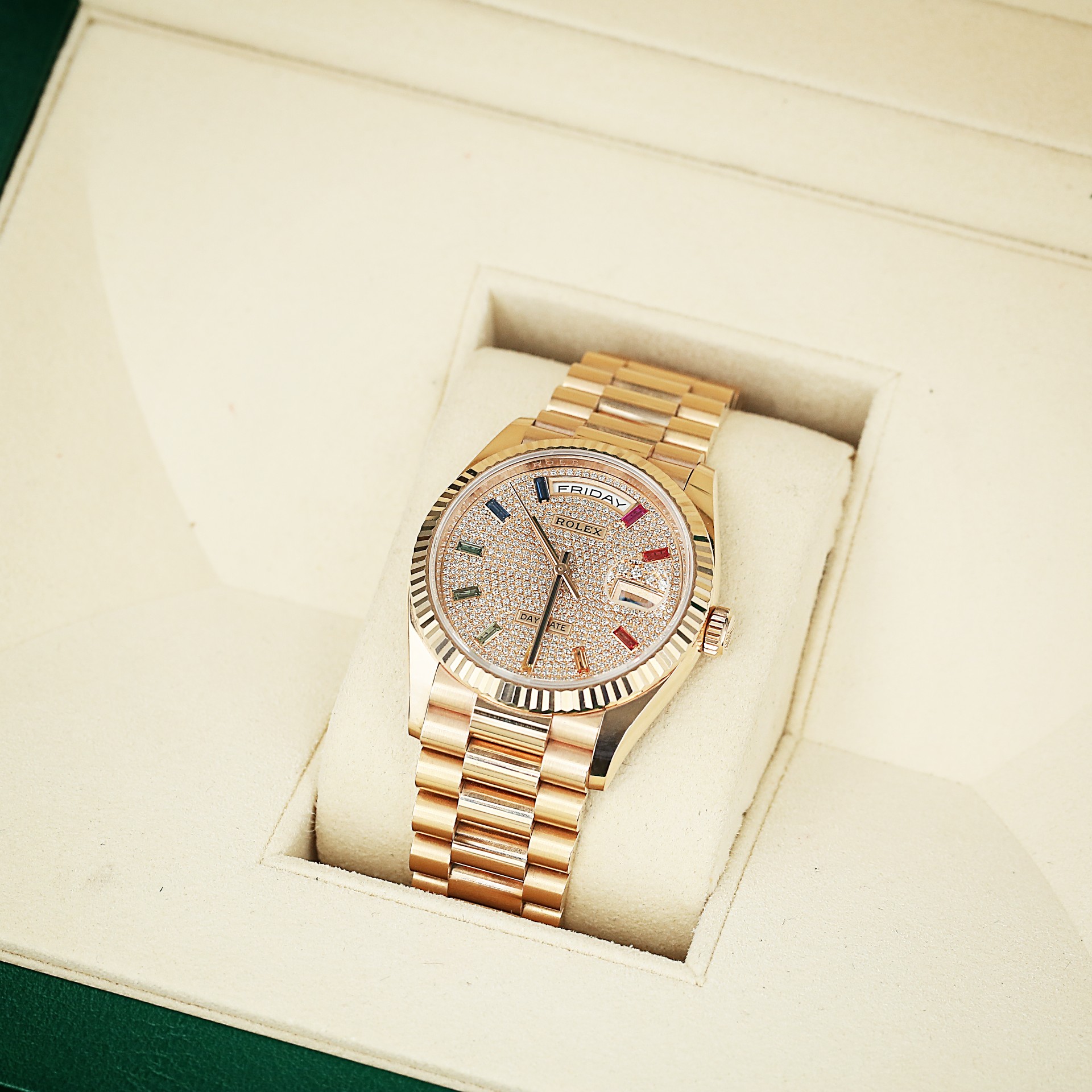Day-Date Rose Gold Pave Dial 36mm Product Image 8