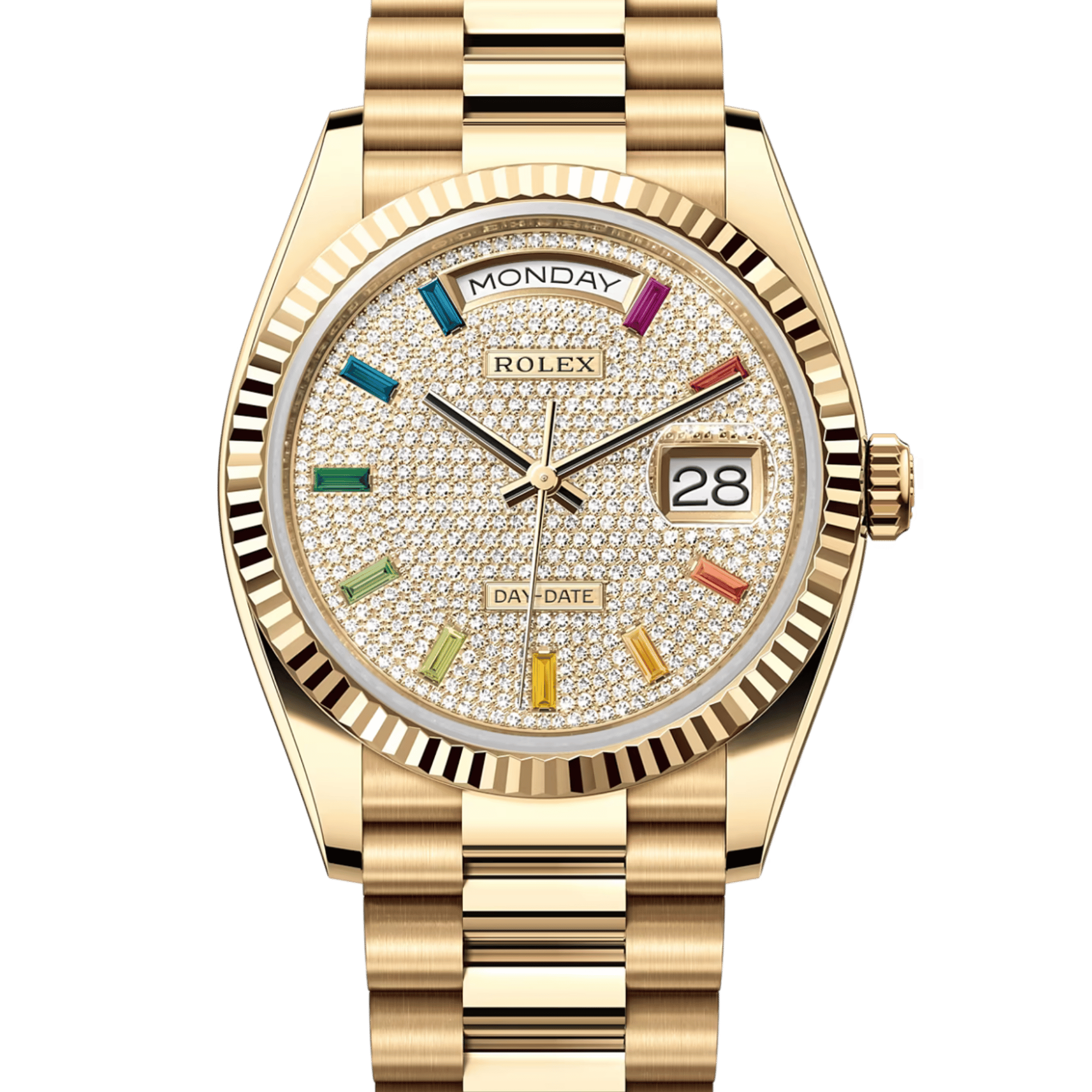 Day-Date Yellow Gold Pave Dial 36mm Product Image 1