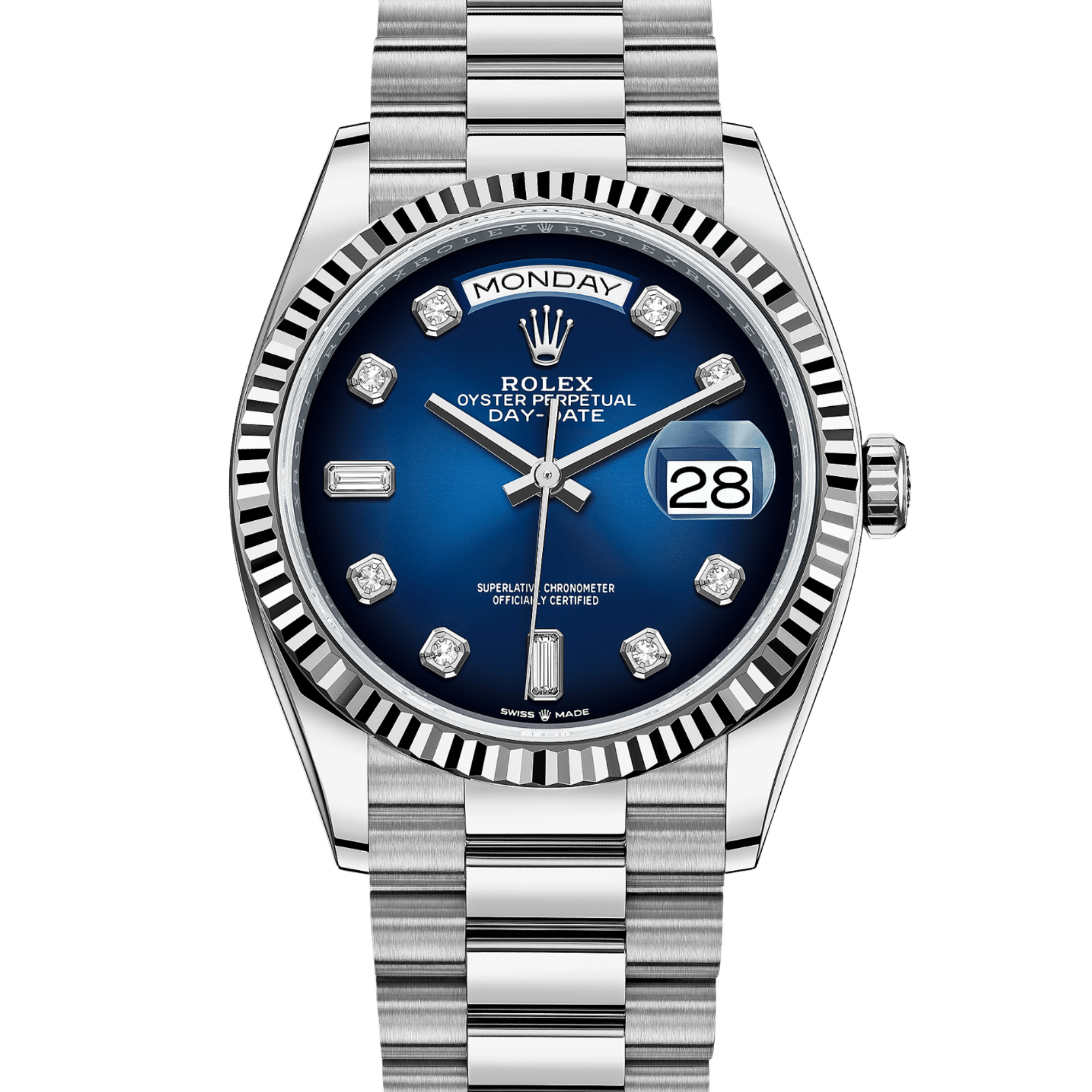 Day-Date White Gold Blue Ombré Dial 36mm Product Image 1