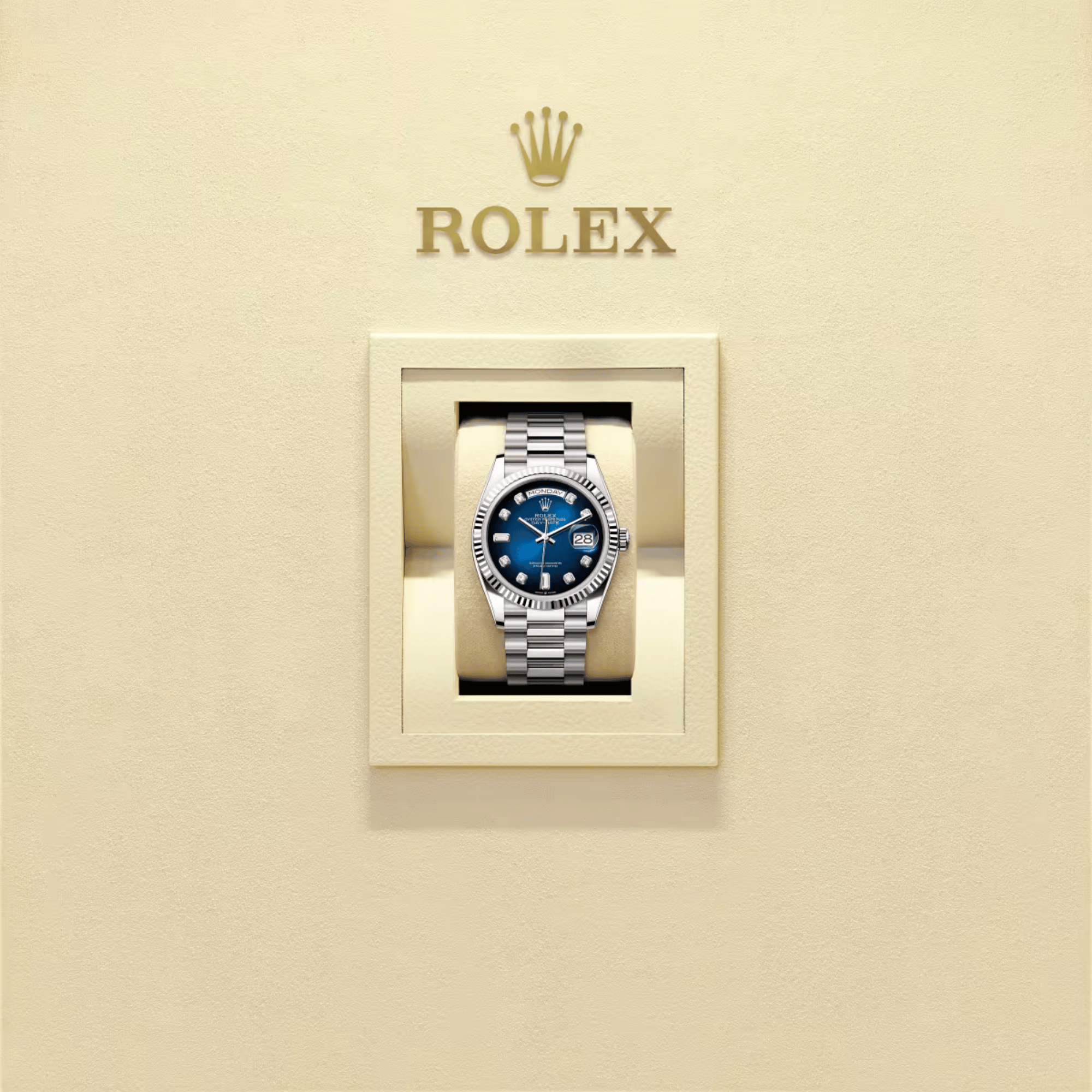 Day-Date White Gold Blue Ombré Dial 36mm Product Image 4