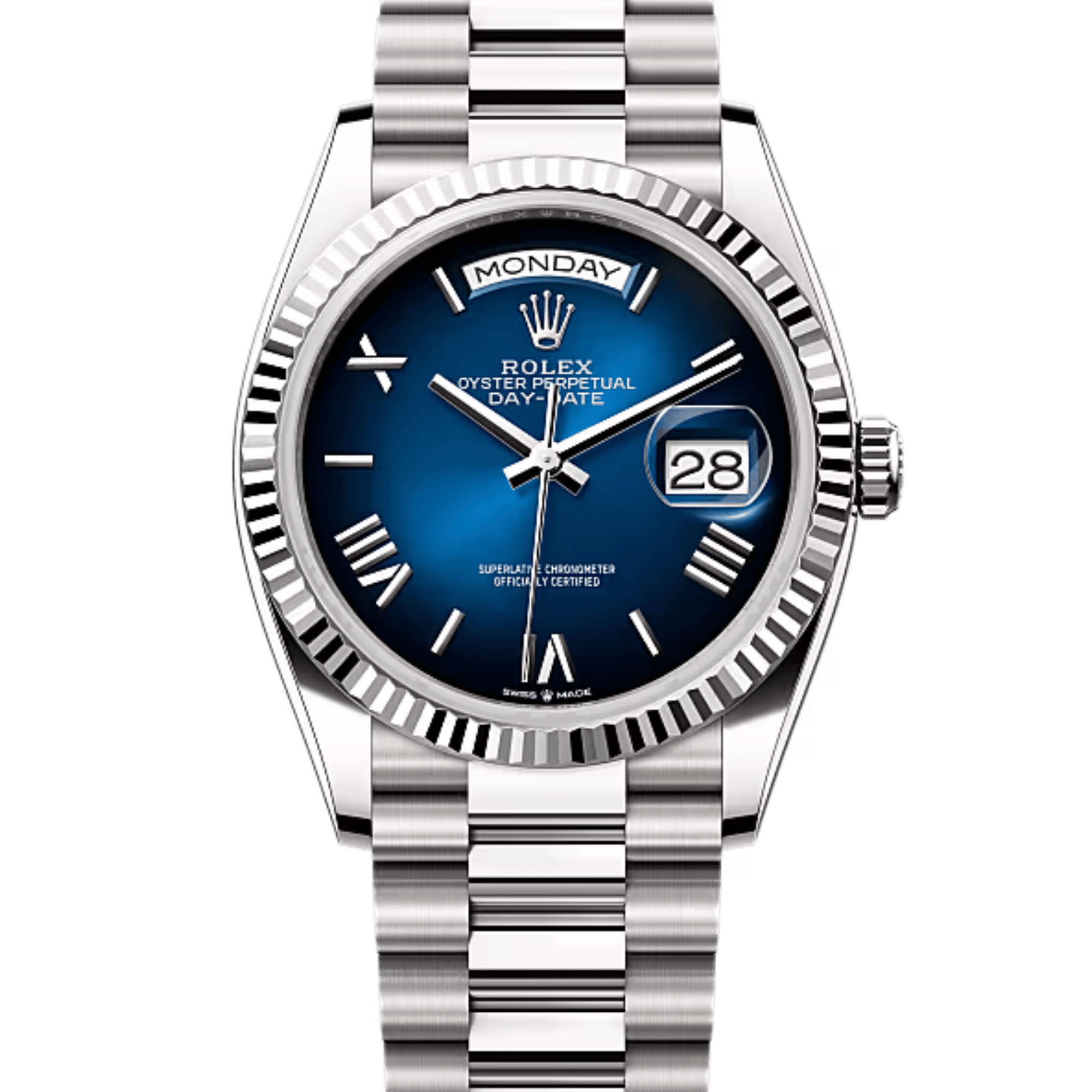 Day-Date White Gold Blue Ombré Dial 36mm Product Image 1