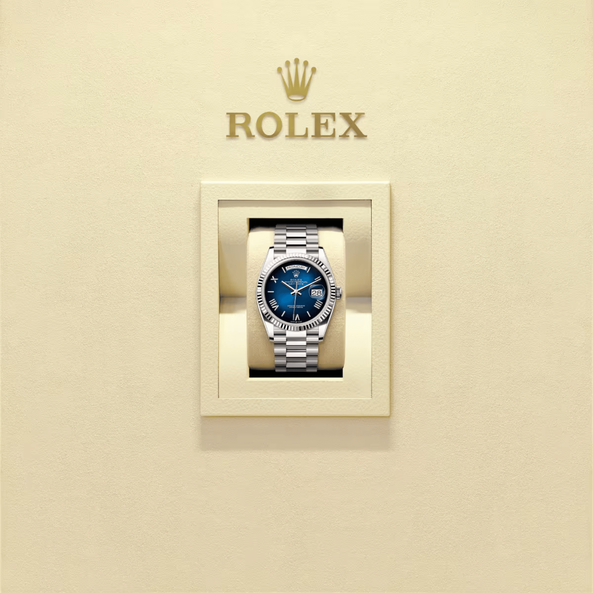 Day-Date White Gold Blue Ombré Dial 36mm Product Image 4