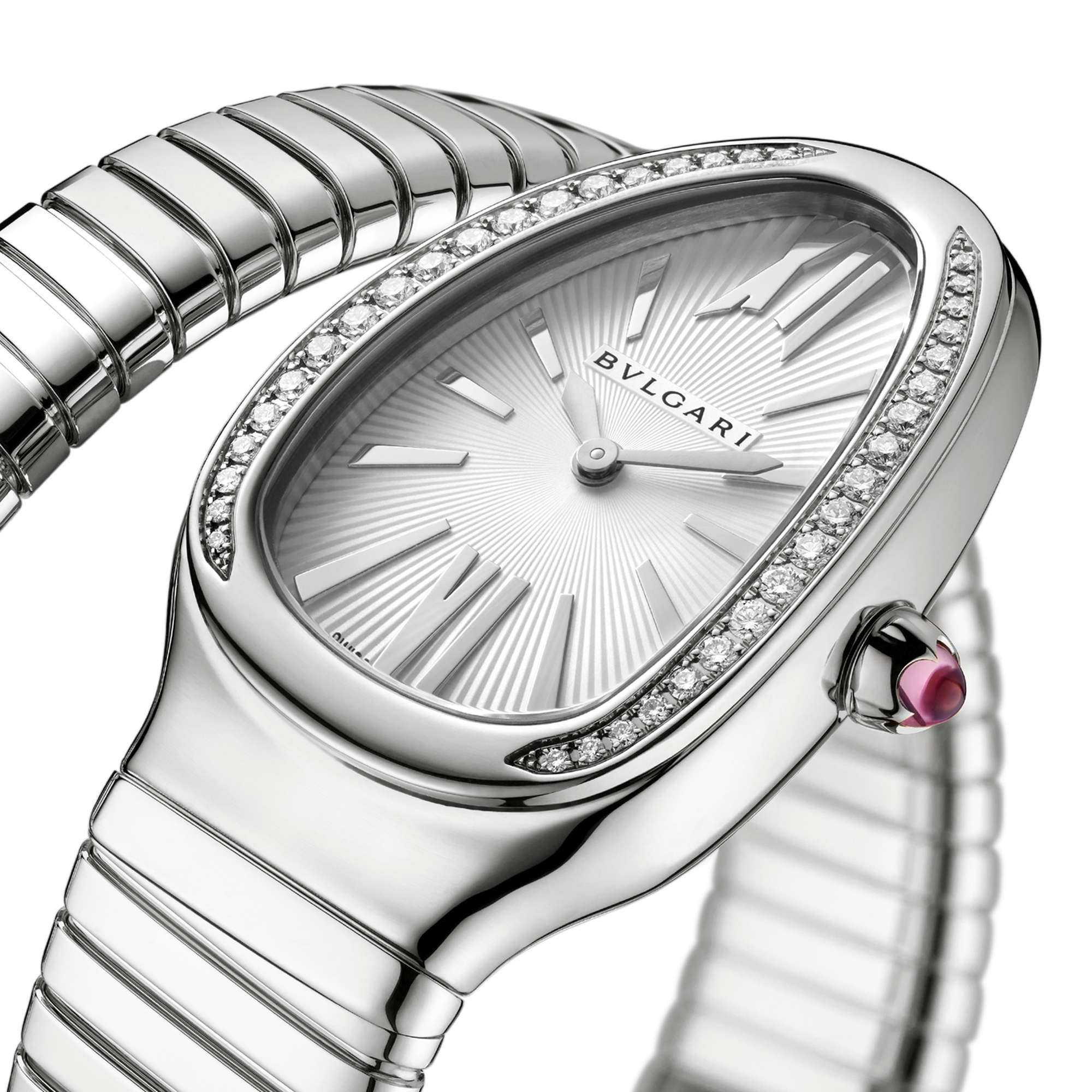 Serpenti Tubogas Steel Diamond Silver Dial 35mm Product Image 3