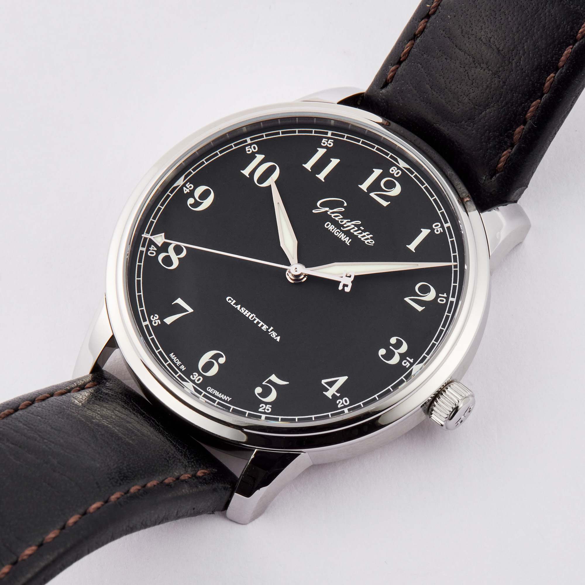 Senator Excellence Steel Black Dial 40mm Product Image 1