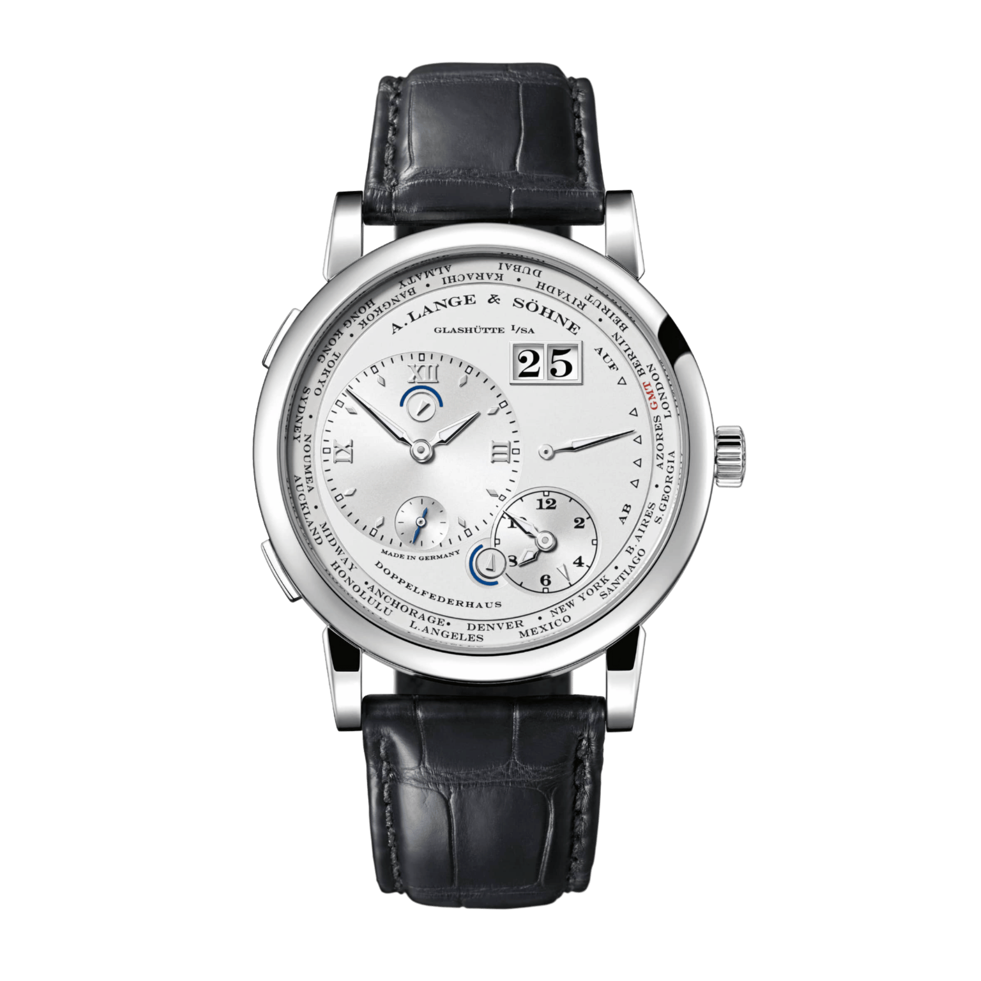 Lange 1 Timezone White Gold Silver Dial 41mm Product Image