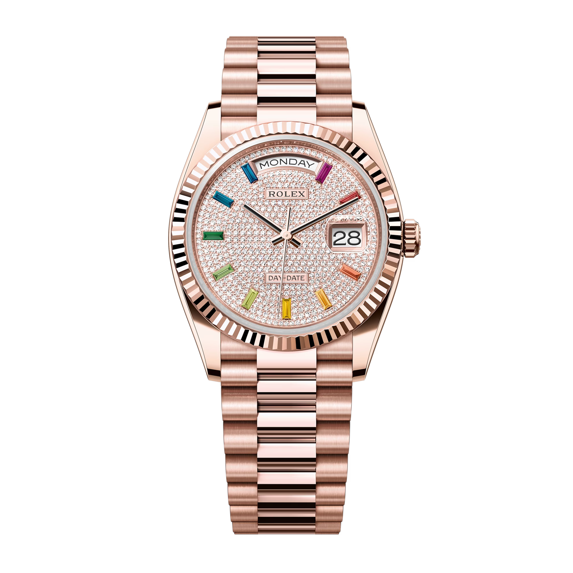 Day-Date Rose Gold Pave Dial 36mm Product Image