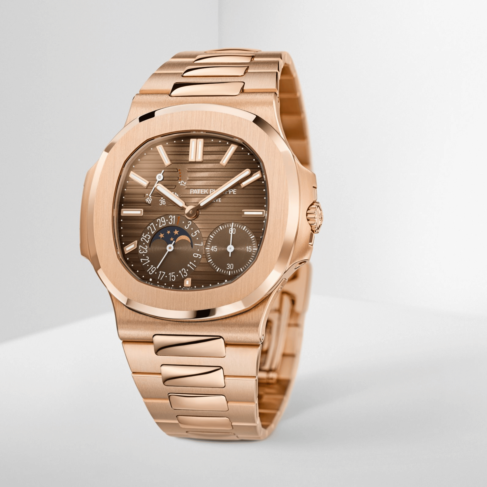 Nautilus Moonphase Rose Gold Brown Dial 40mm Product Image 3