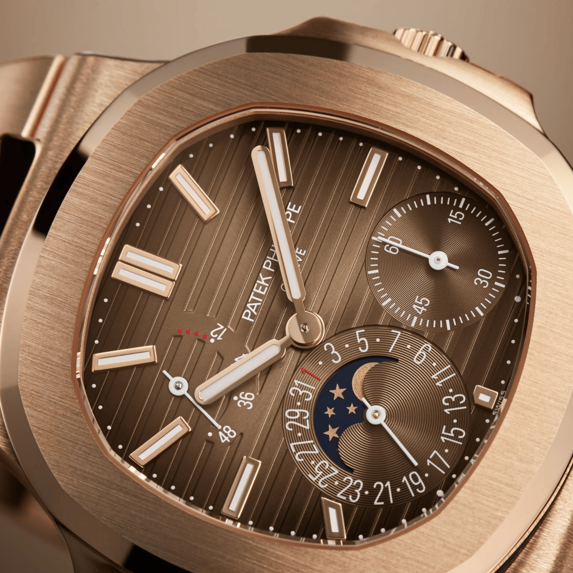 Nautilus Moonphase Rose Gold Brown Dial 40mm Product Image 4