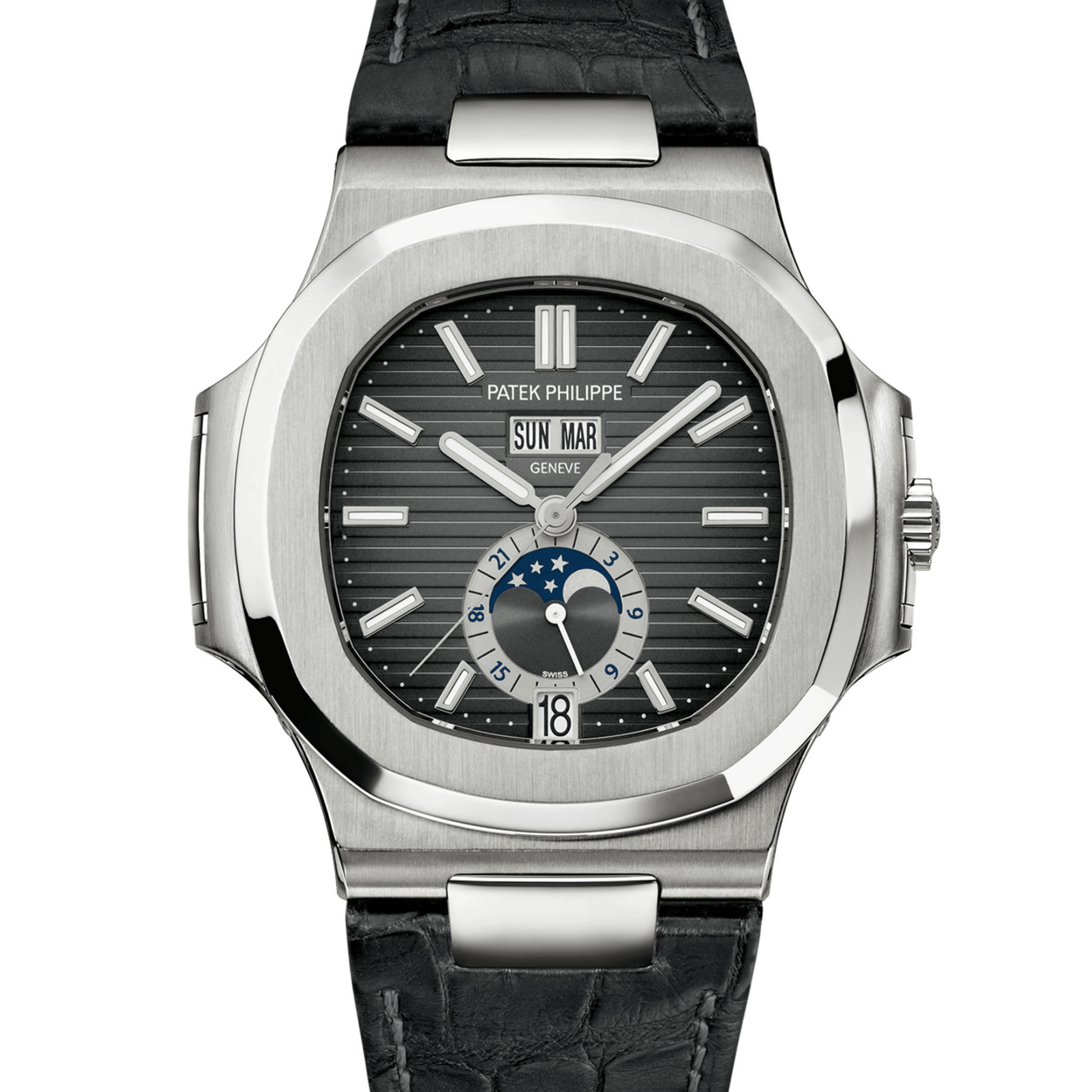 Nautilus Annual Calendar Steel Black Dial 40mm Product Image 1