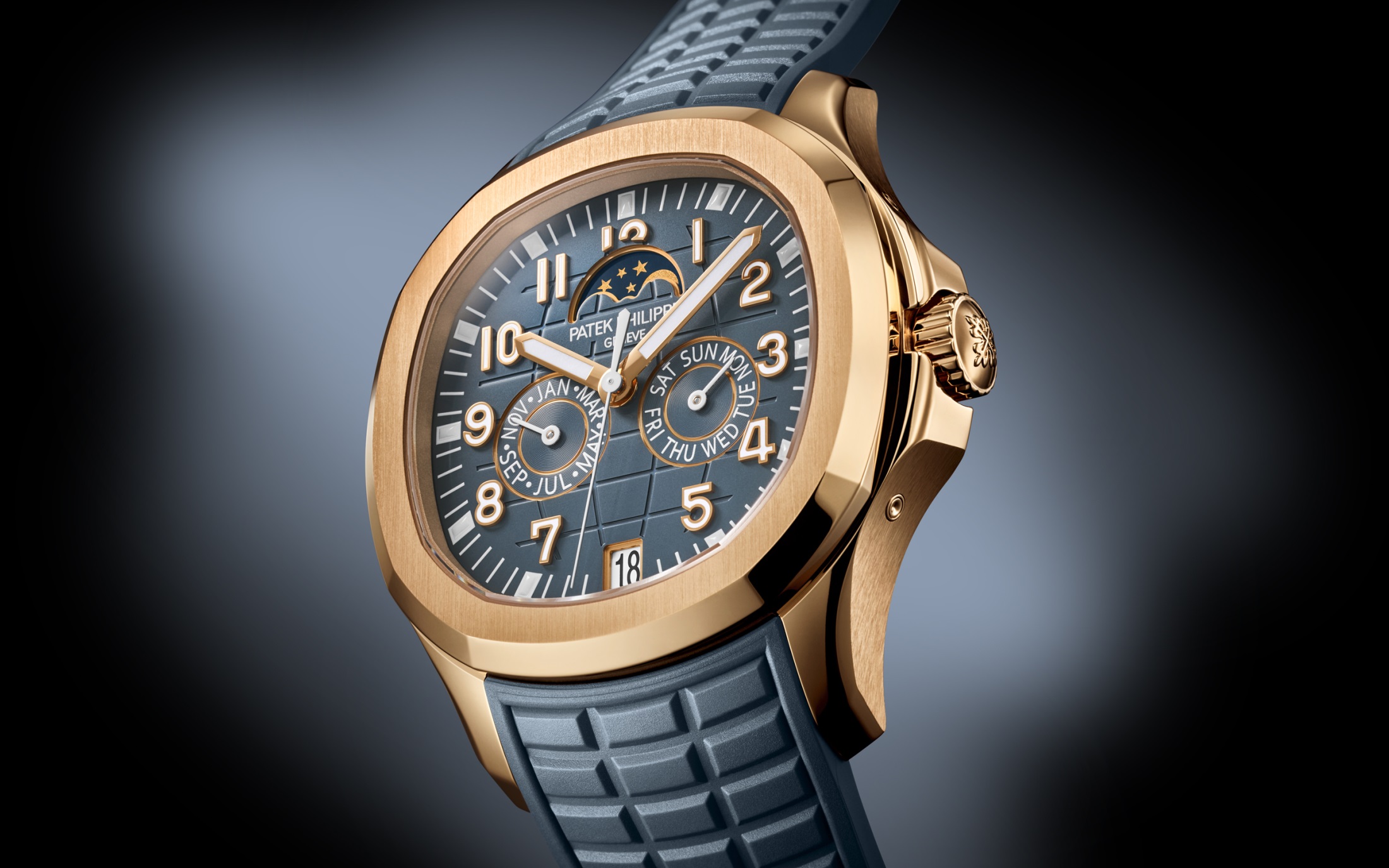 Aquanaut Luce Annual Calendar Rose Gold Blue Dial 39mm Product Image 1