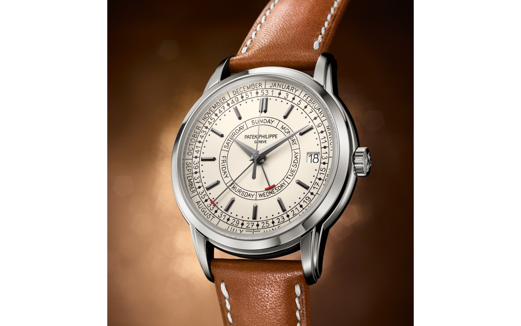 Calatrava Weekly Calendar Steel Silver Dial 40mm Product Image 1