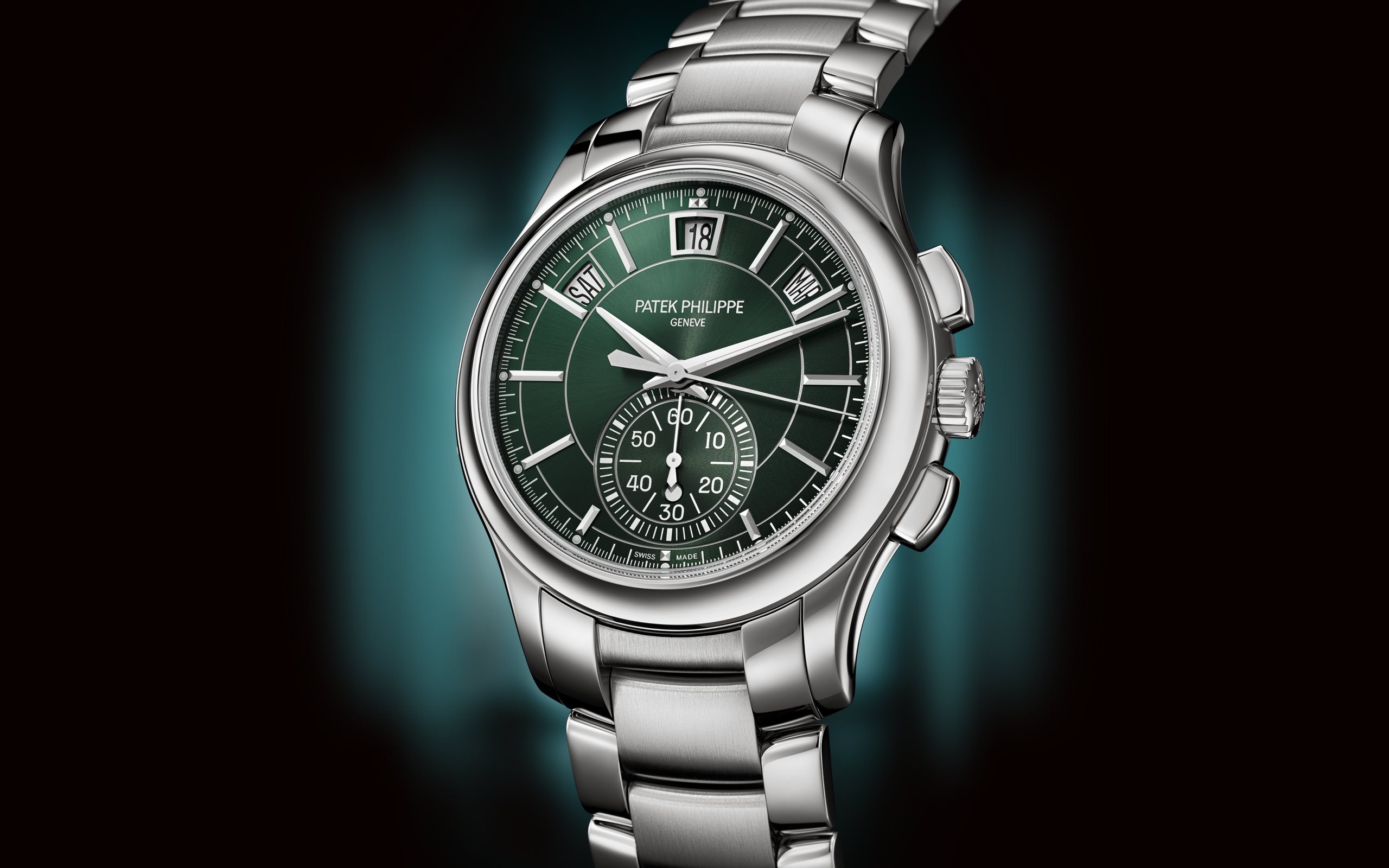 Annual Calendar Chronograph Steel Green Dial 42mm Product Image 1
