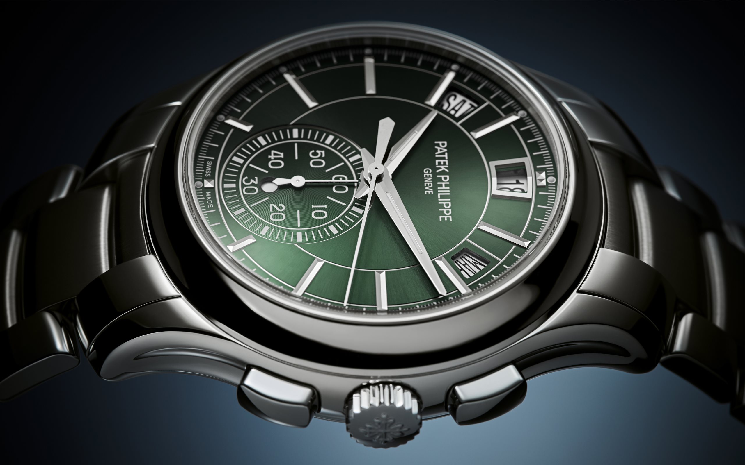 Annual Calendar Chronograph Steel Green Dial 42mm Product Image 2