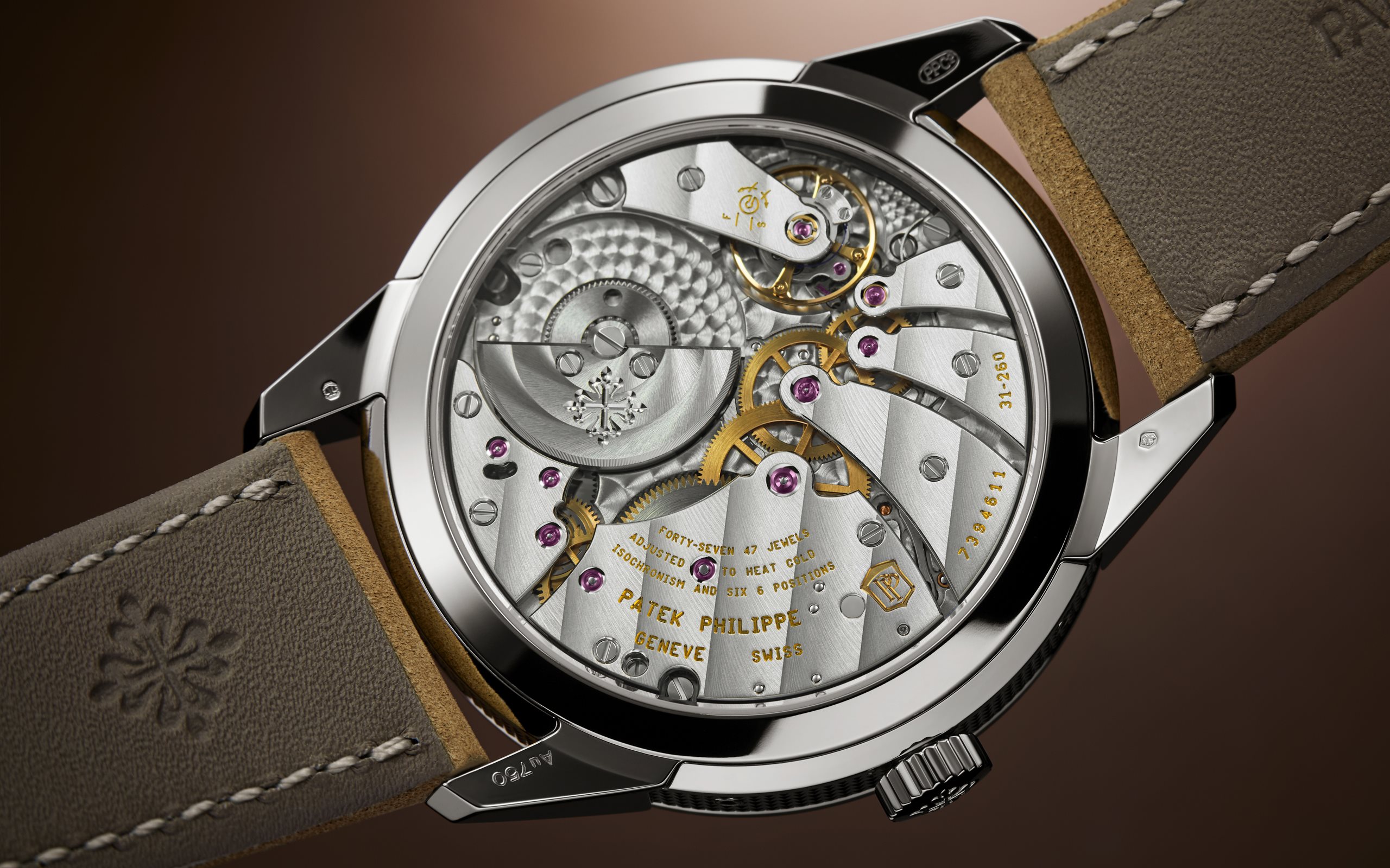 Calatrava Annual Calendar Travel Time White Gold Grey Dial 41mm Product Image 4
