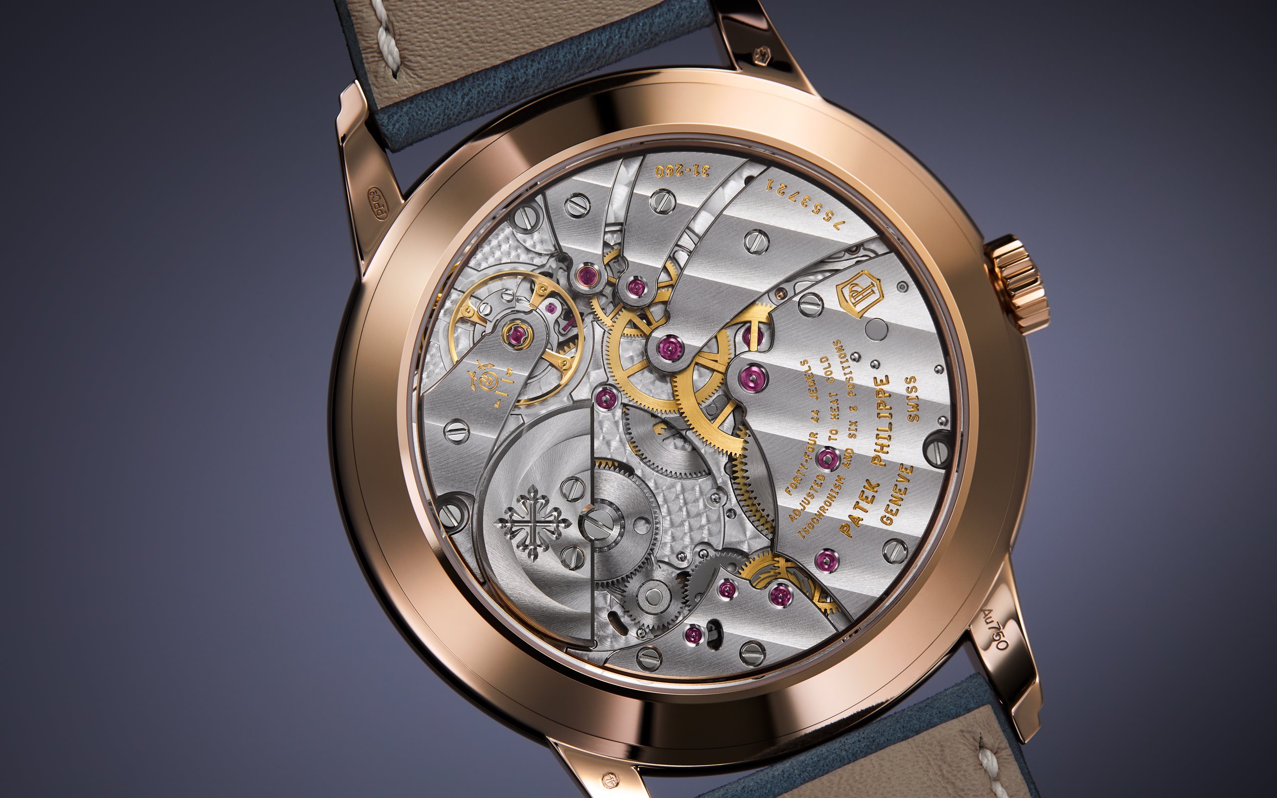 Calatrava Travel Time 24 Hour Rose Gold Blue Dial 42mm Product Image 5