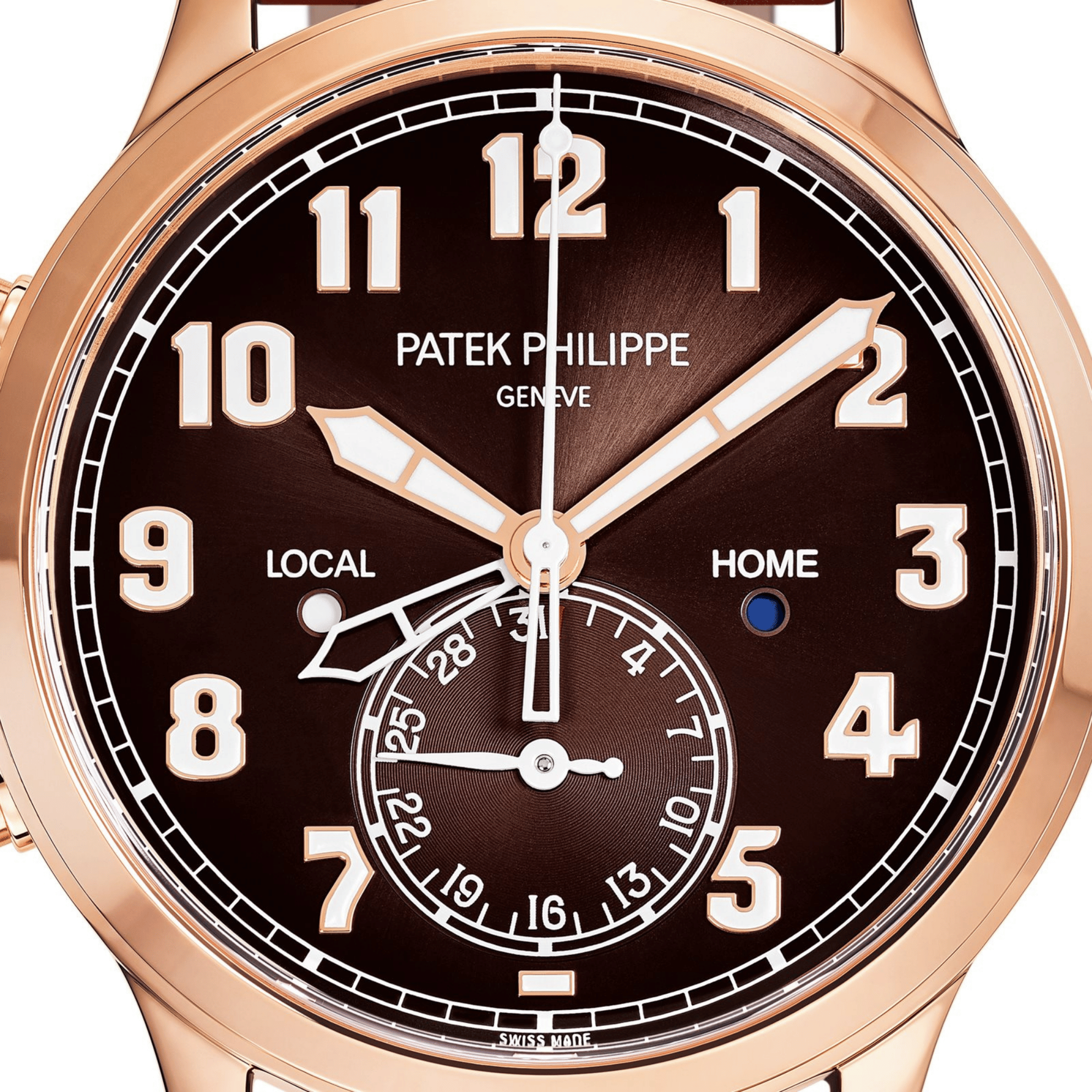 Calatrava Pilot Travel Time Rose Gold Brown Dial 42mm Product Image 1