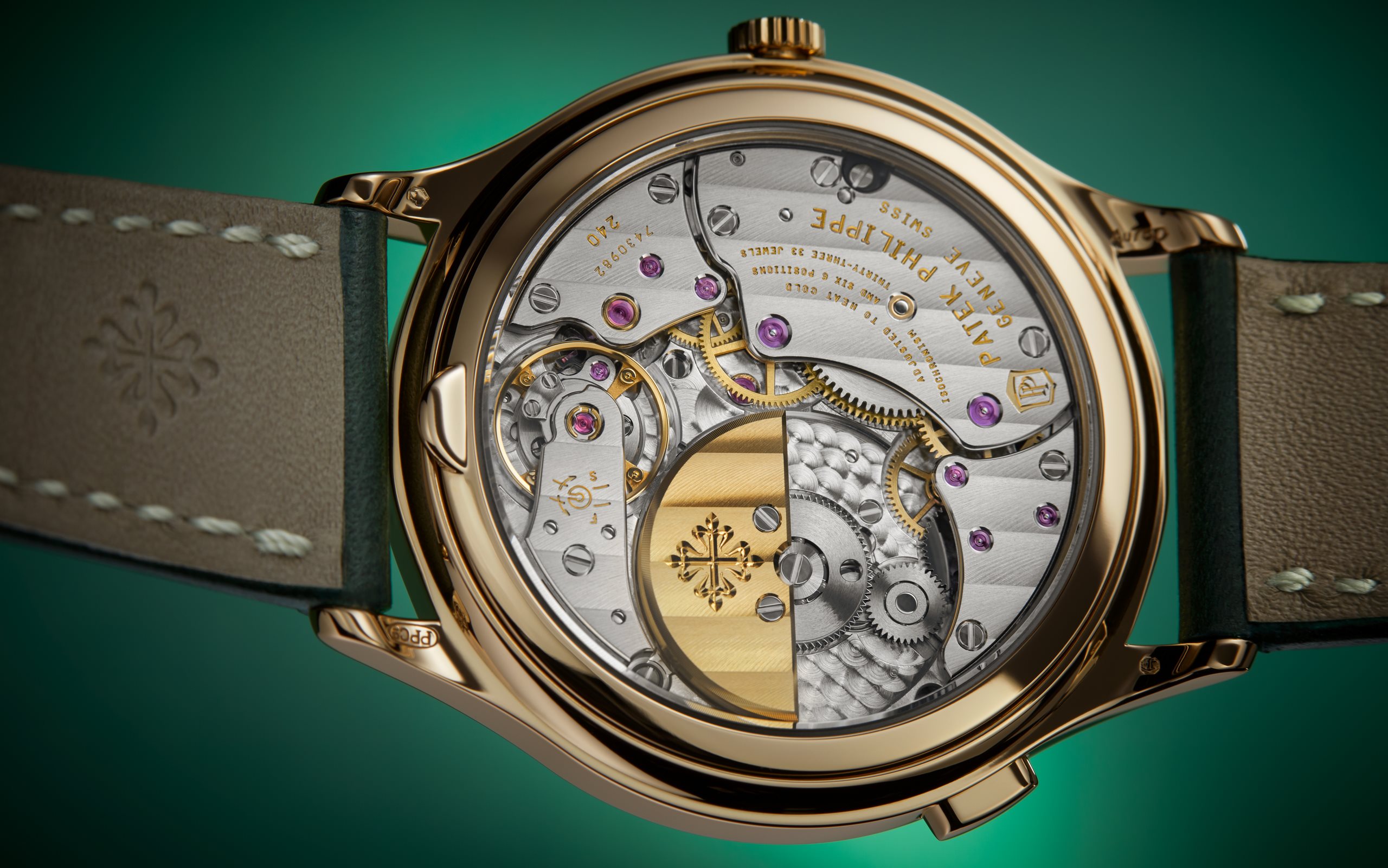 Complications World Time Rose Gold Diamond Green Dial 36mm Product Image 4