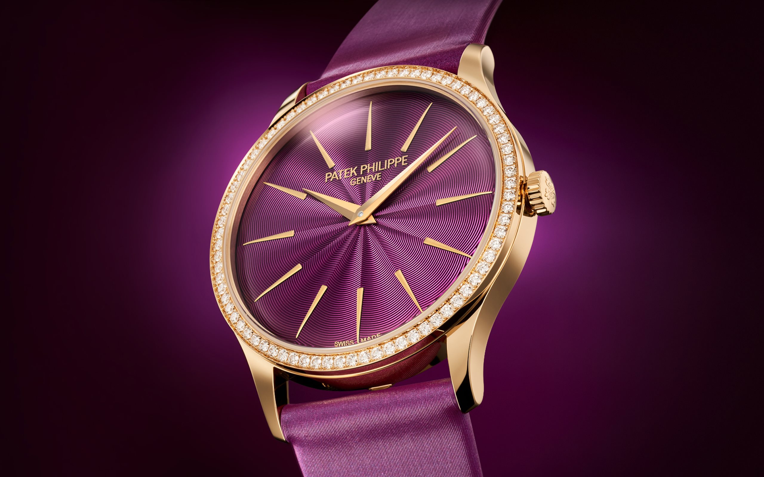 Calatrava Rose Gold Diamond Purple Dial 35mm Product Image 1