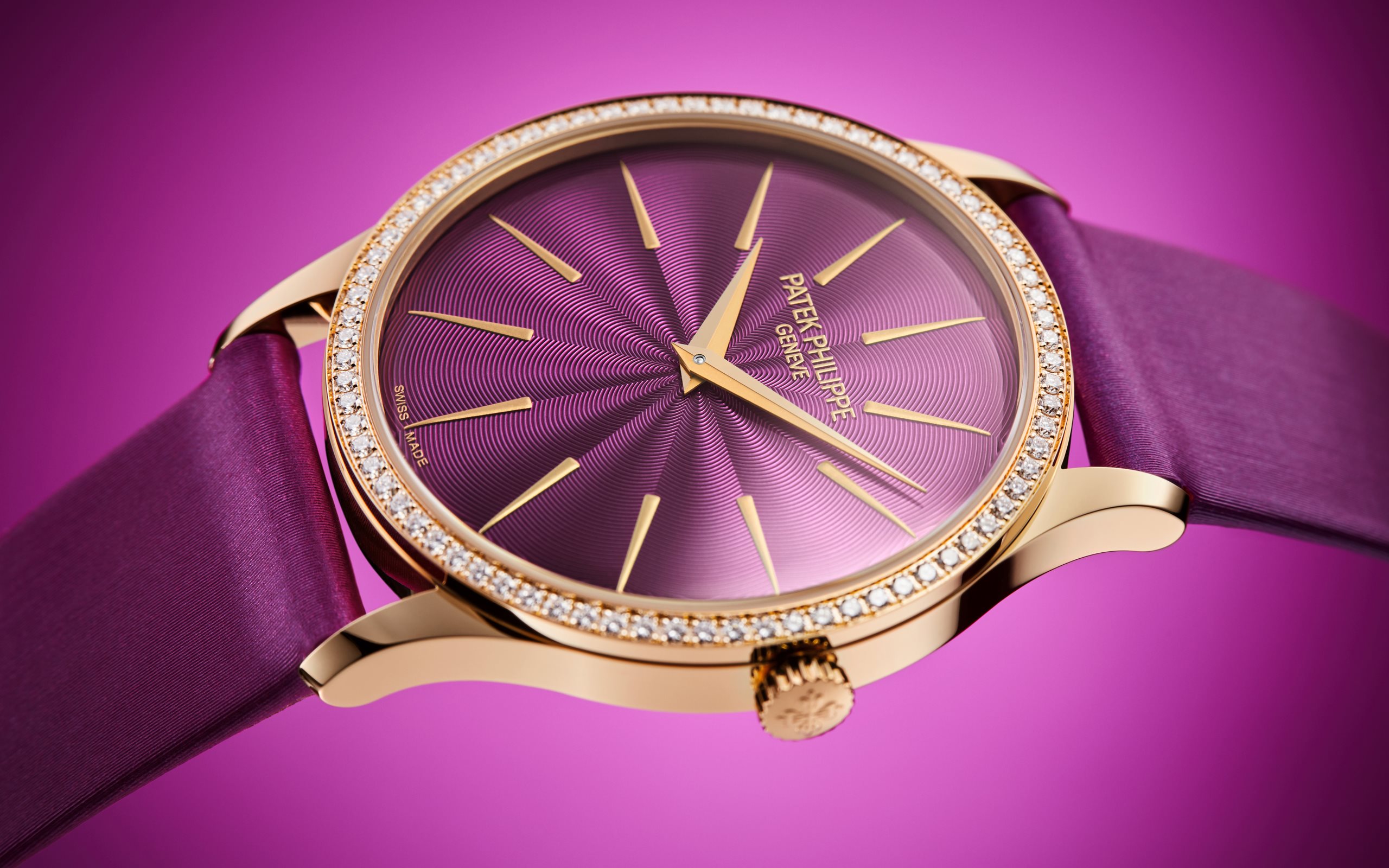 Calatrava Rose Gold Diamond Purple Dial 35mm Product Image 3