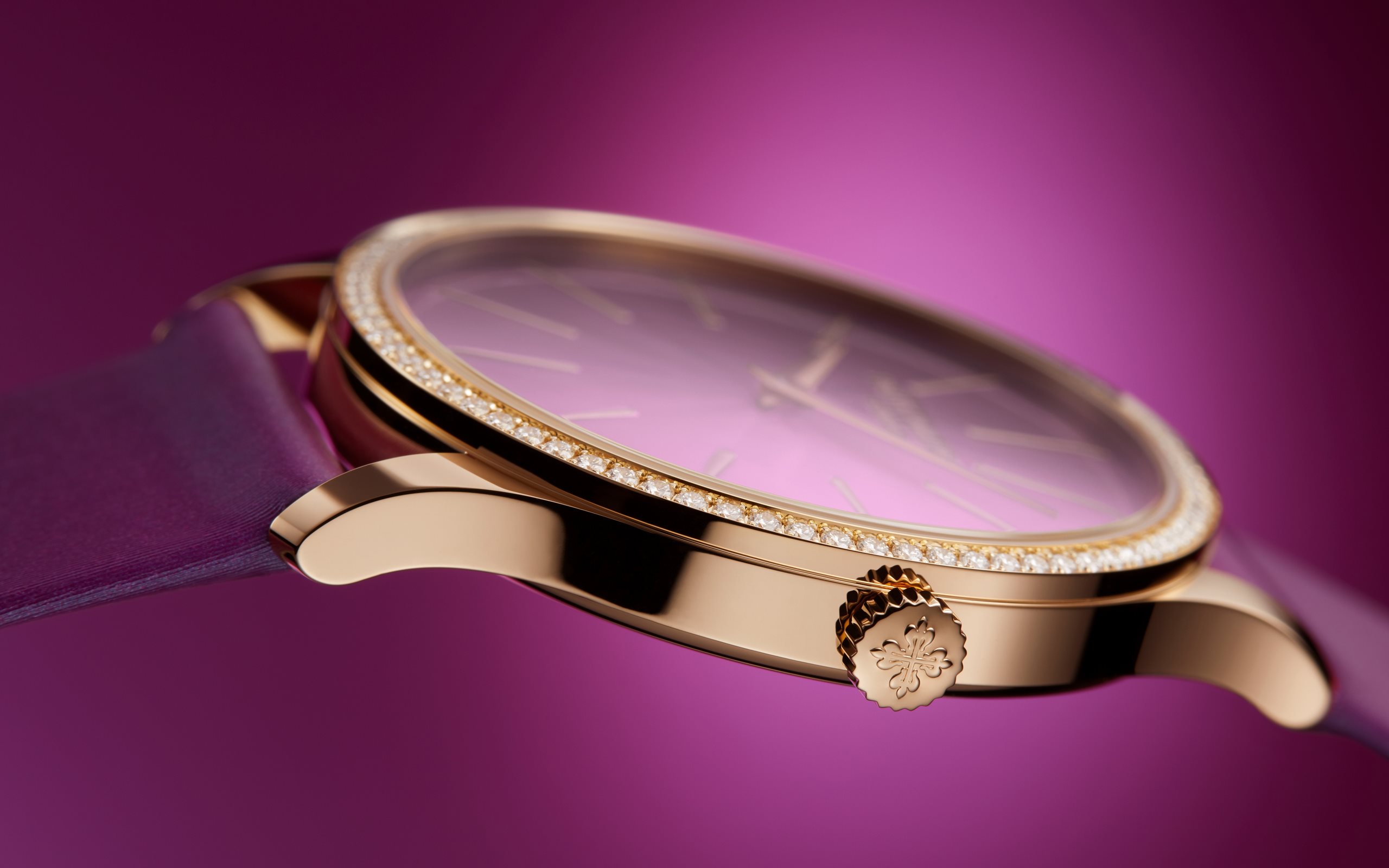 Calatrava Rose Gold Diamond Purple Dial 35mm Product Image 5