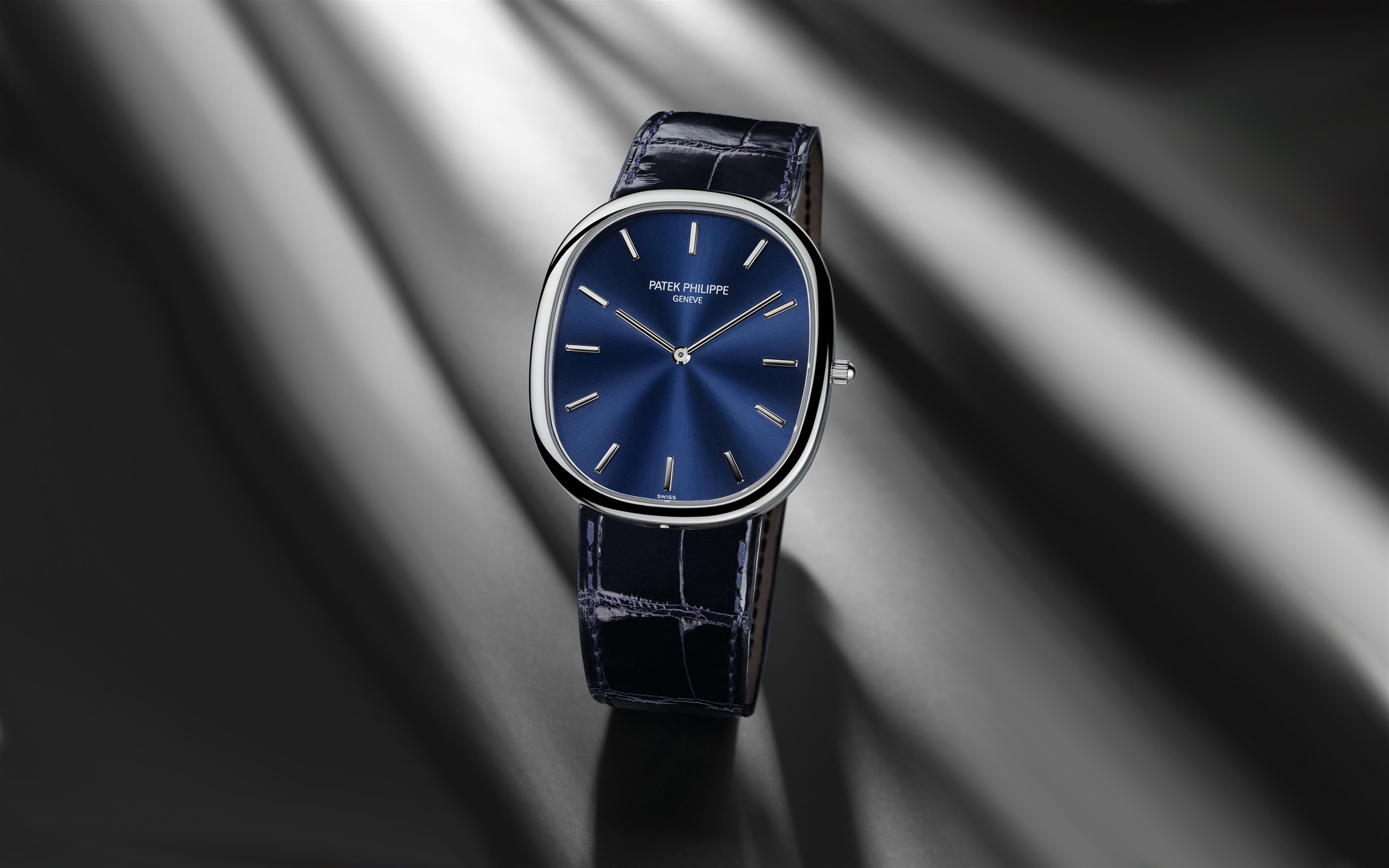 Golden Ellipse Platinum Blue Dial 34mm Product Image 1