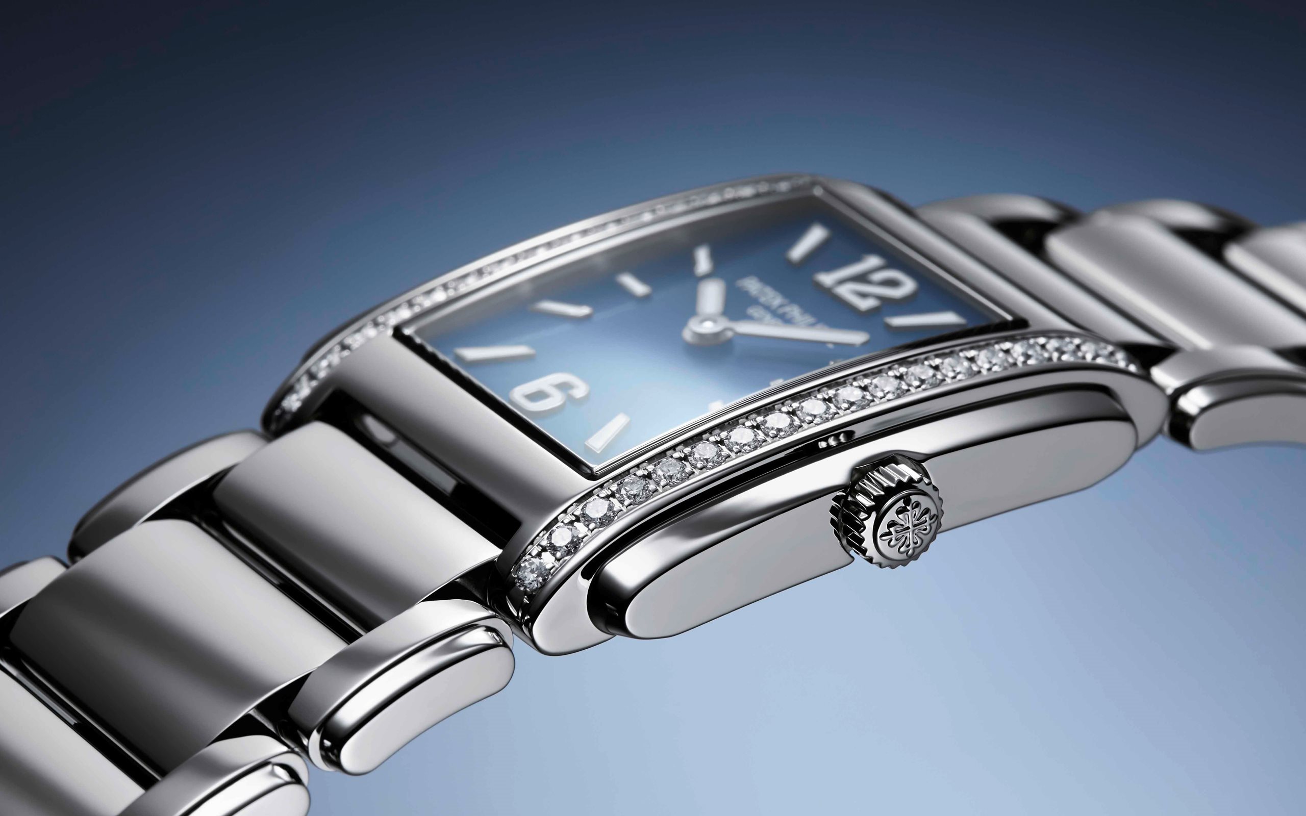 Twenty~4 Manchette Steel Diamond Blue Dial 25mm Product Image 1