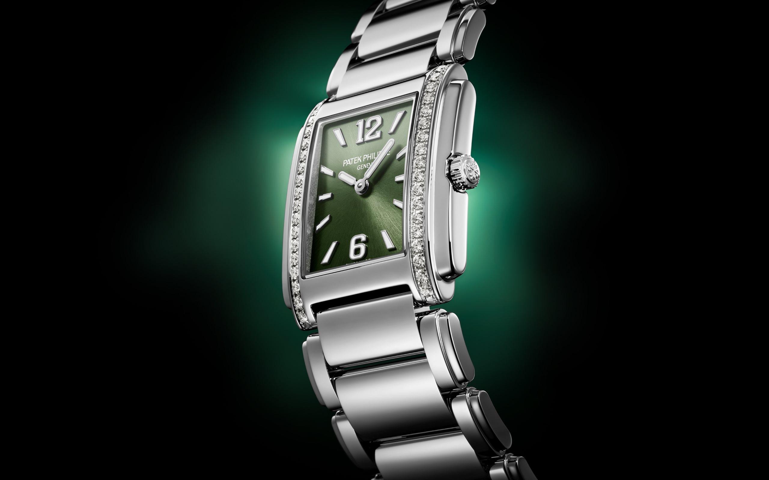 Twenty~4 Manchette Steel Diamond Green Dial 25mm Product Image 1