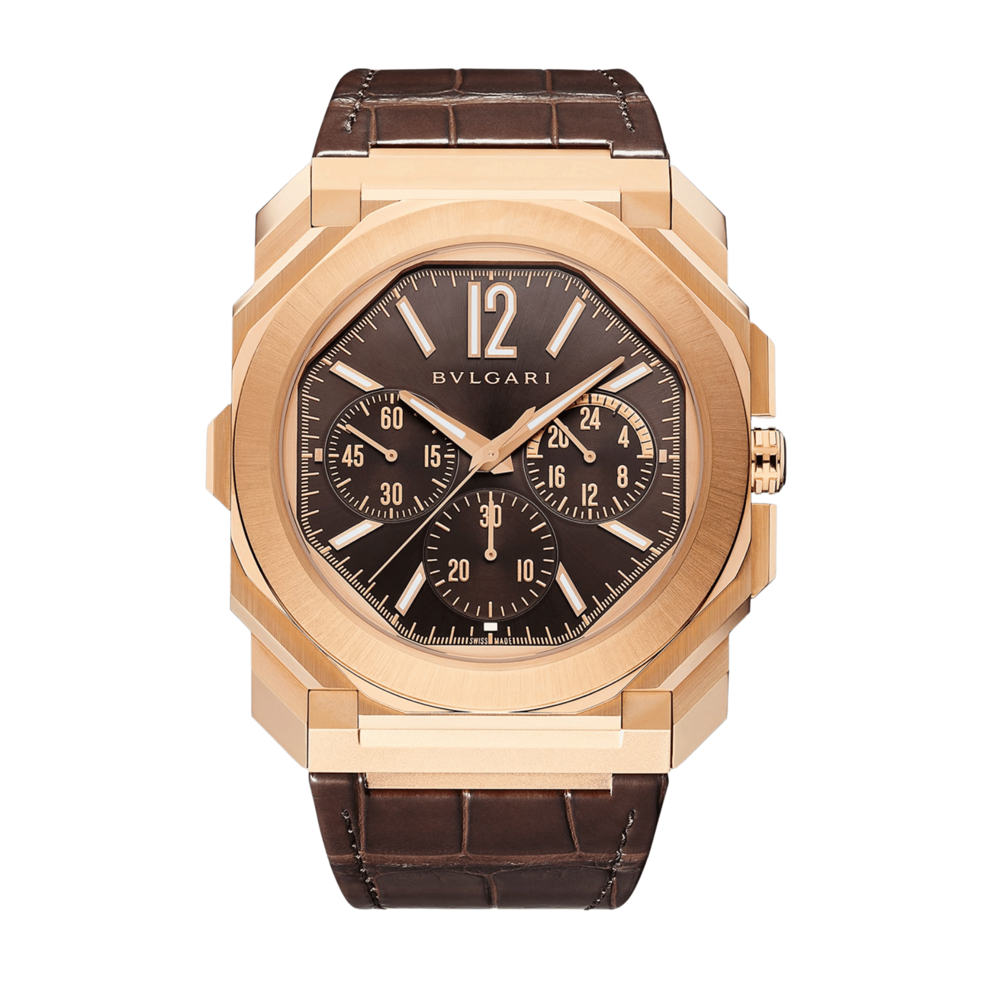 Octo Finissimo Chronograph GMT Rose Gold Brown Dial 43mm Product Image