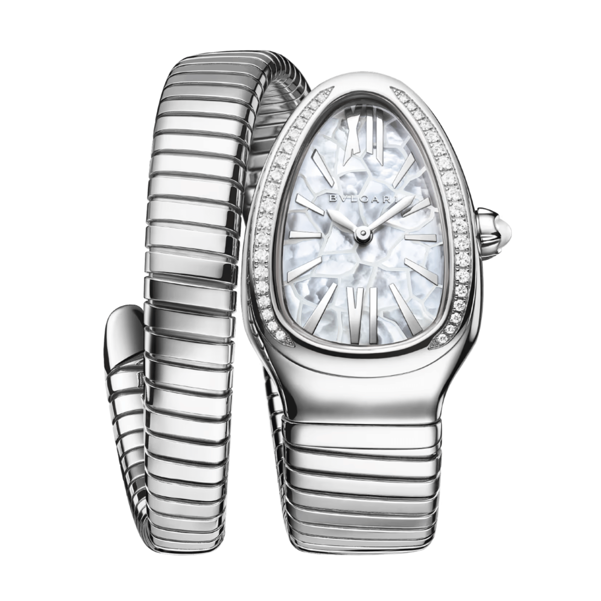 Serpenti Tubogas Steel Diamond Mother of Pearl Dial 35mm Product Image