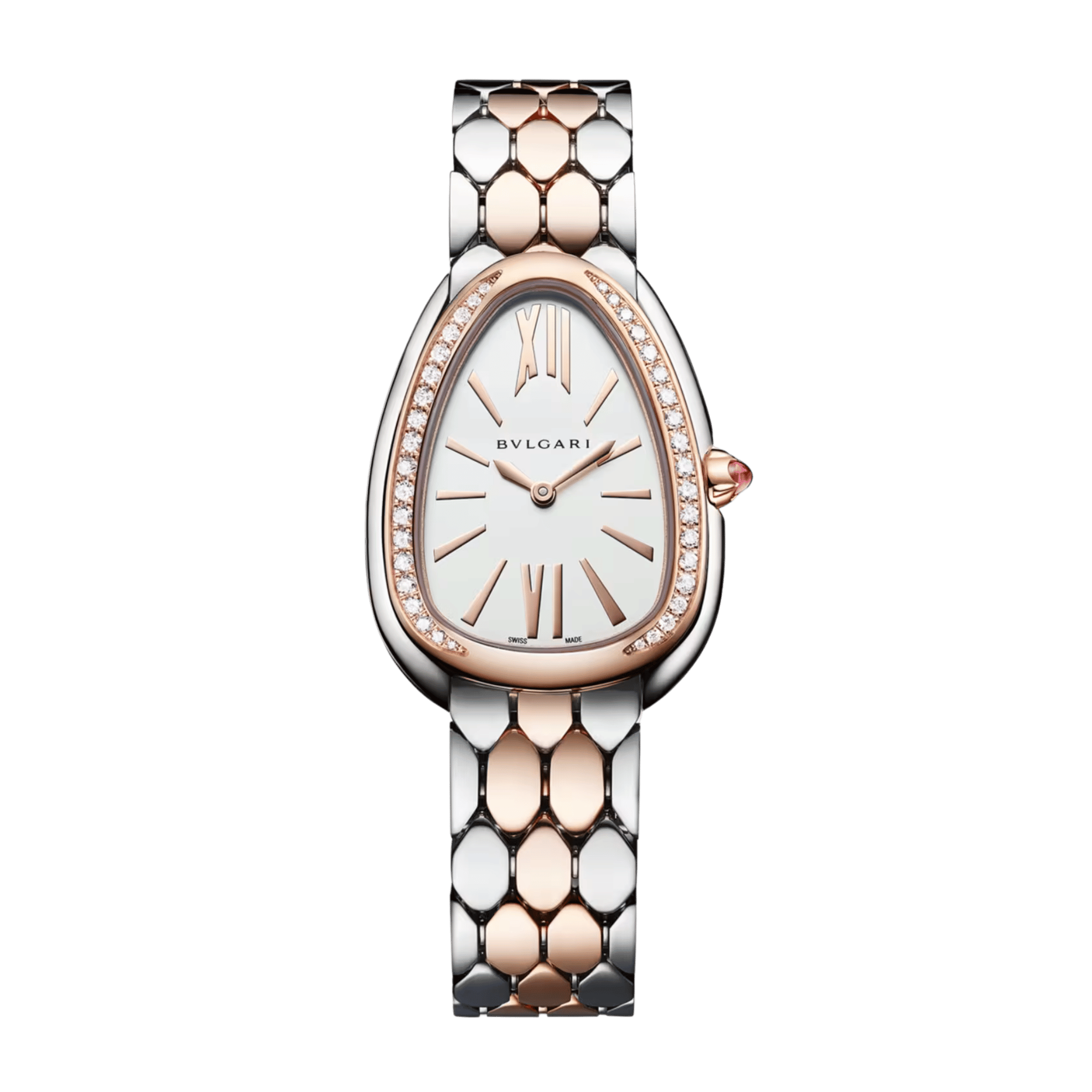 Serpenti Seduttori Rose Gold & Steel Diamond White Dial 33mm Product Image