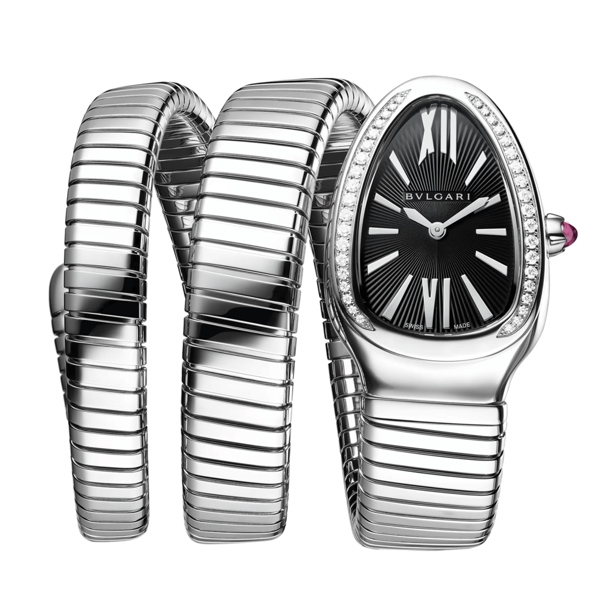 Serpenti Tubogas Steel Diamond Black Dial 35mm Product Image
