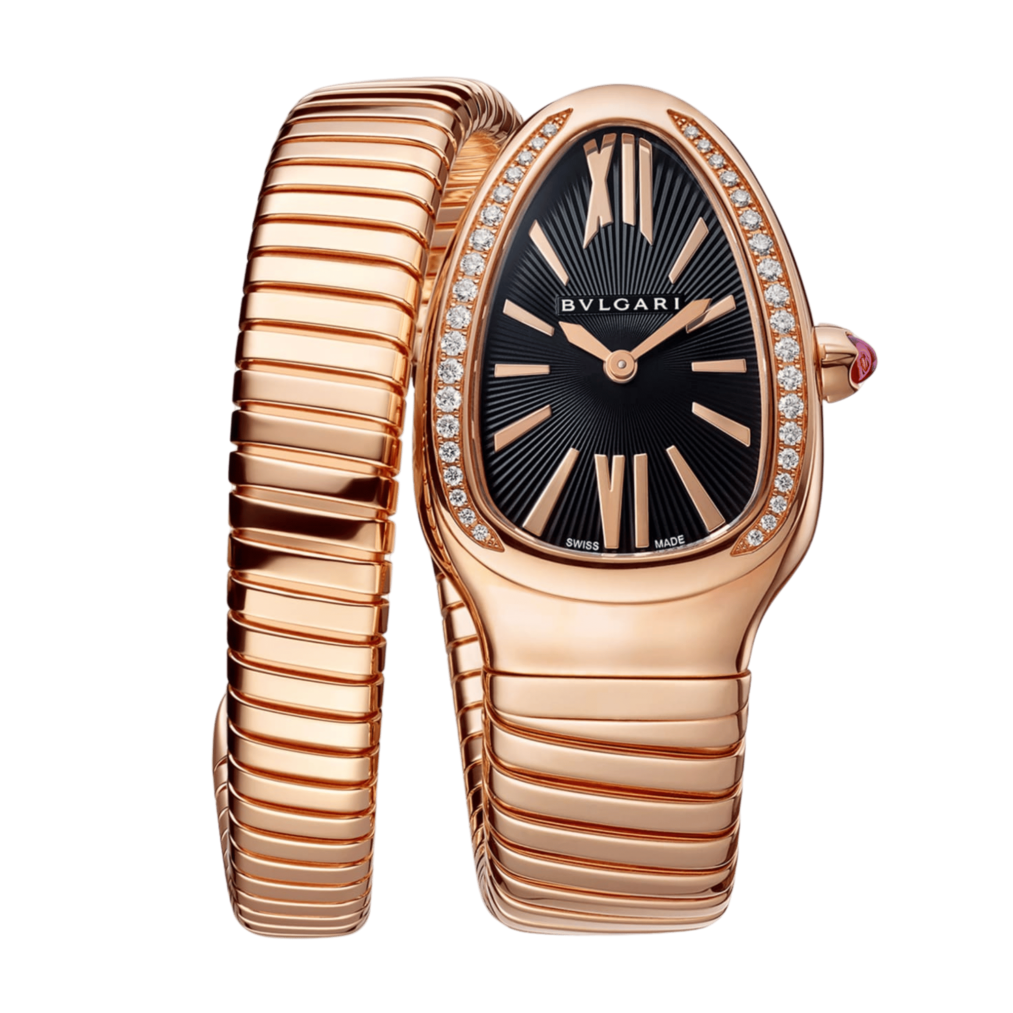 Serpenti Tubogas Rose Gold Diamond Black Dial 35mm Product Image