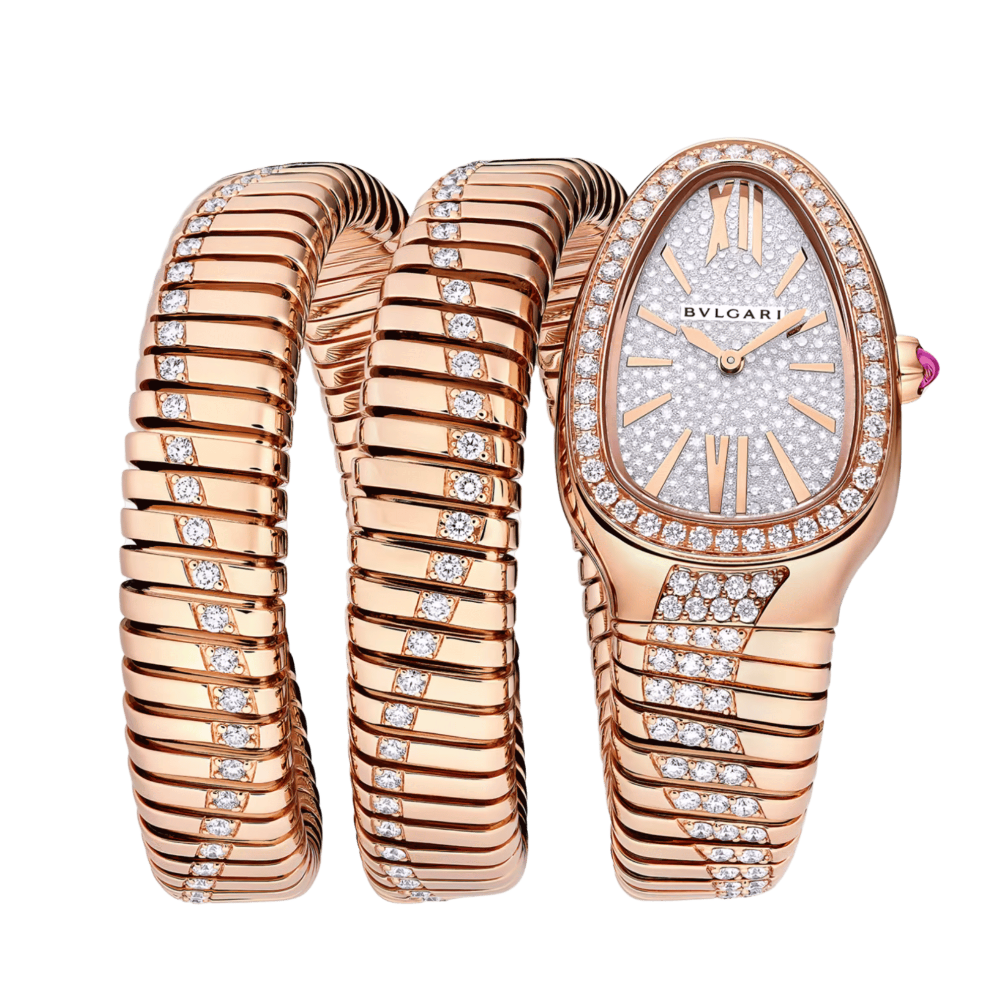 Serpenti Tubogas Rose Gold Diamond Pave Dial 35mm Product Image