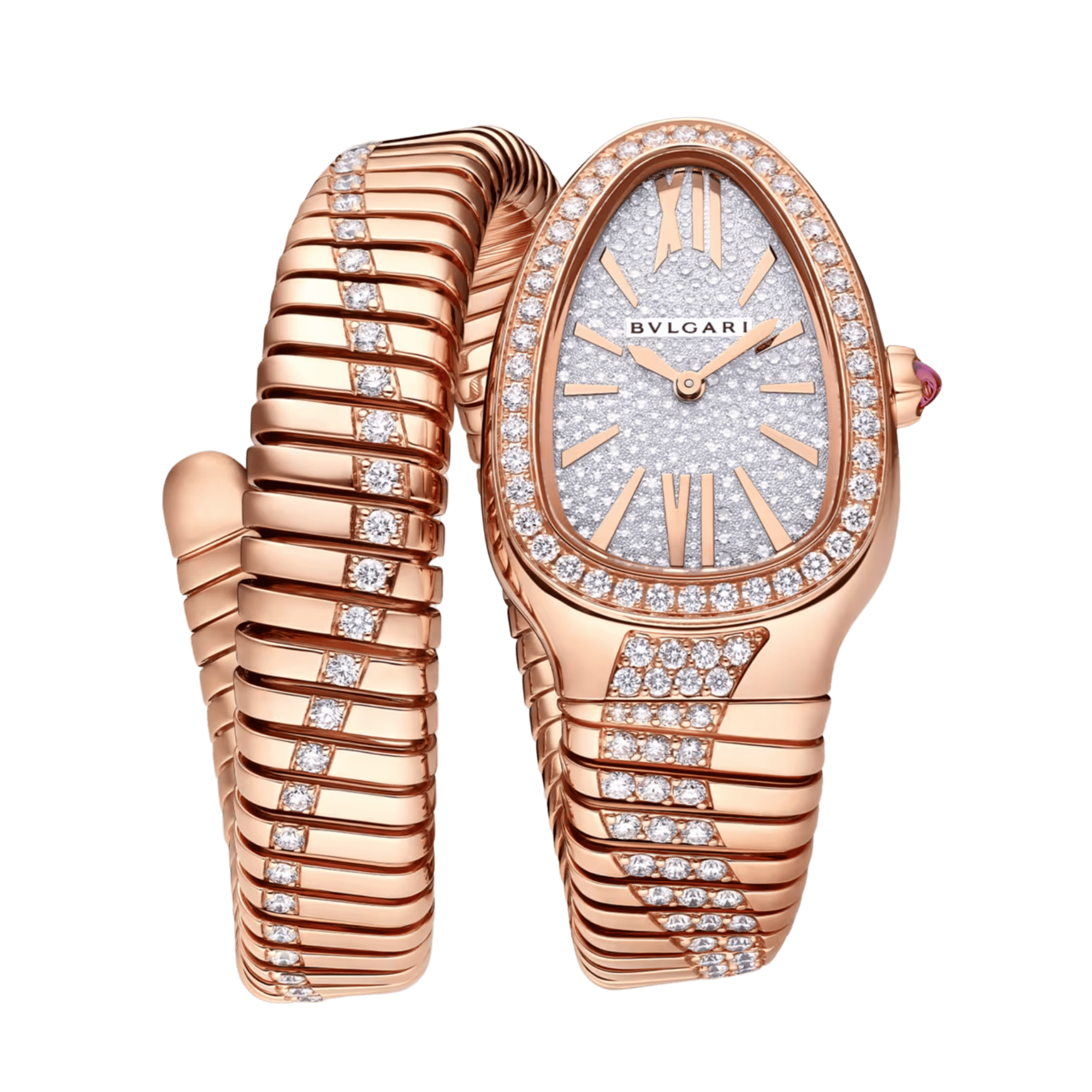 Serpenti Tubogas Rose Gold Diamond Pave Dial 35mm Product Image