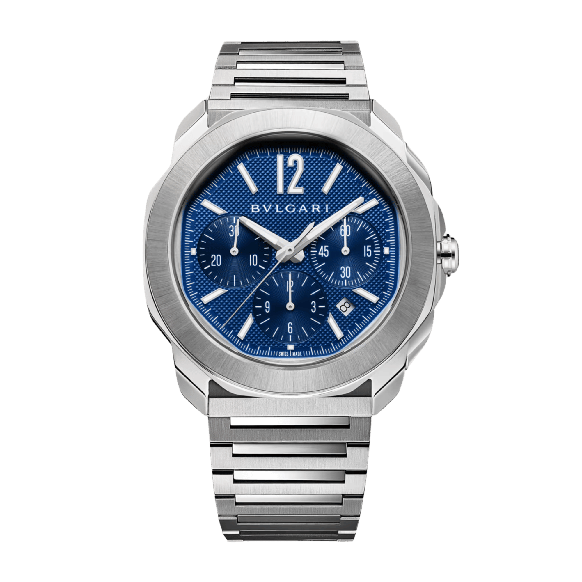 Octo Rom Chronograph Steel Blue Dial 42mm Product Image