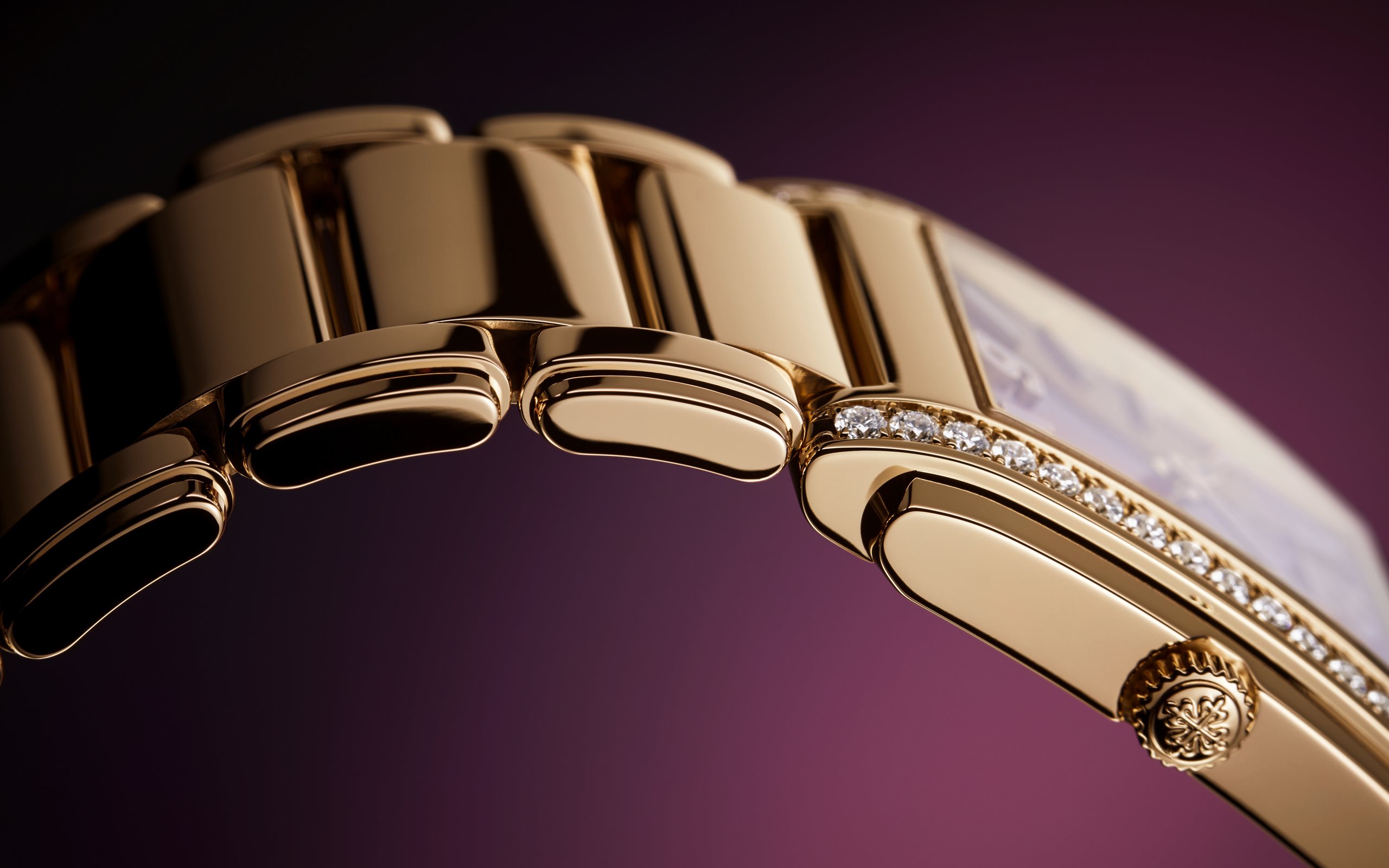Twenty~4 Manchette Rose Gold Diamond Purple Dial 25mm Product Image 5
