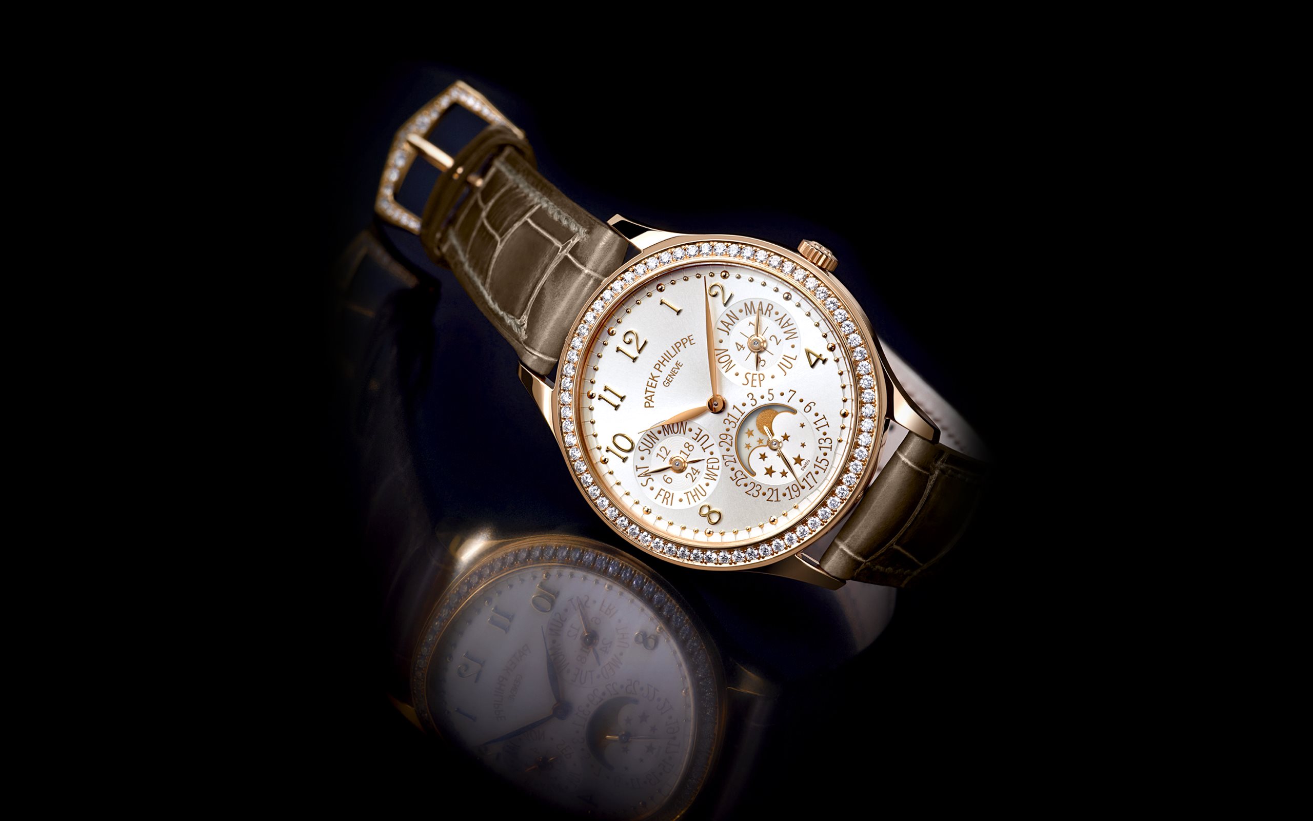 Perpetual Calendar Rose Gold Diamond White Dial 35mm Product Image 3