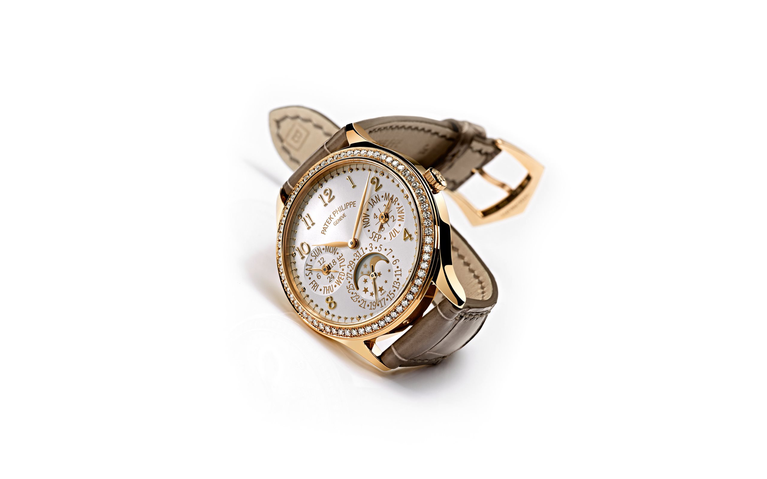 Perpetual Calendar Rose Gold Diamond White Dial 35mm Product Image 4