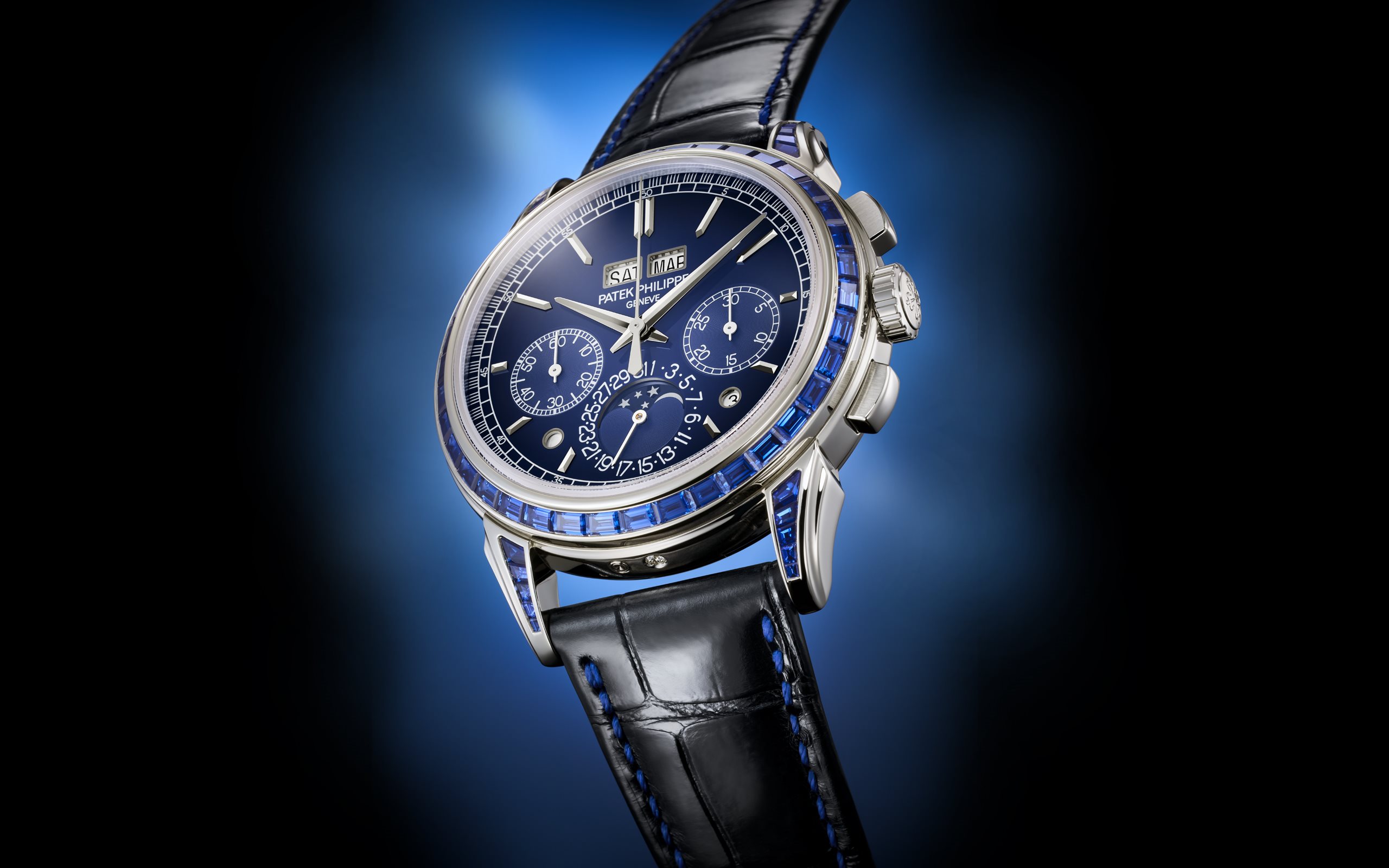 Grand Complications Perpetual Calendar Platinum Gem-Set Blue Dial 41mm Product Image 1