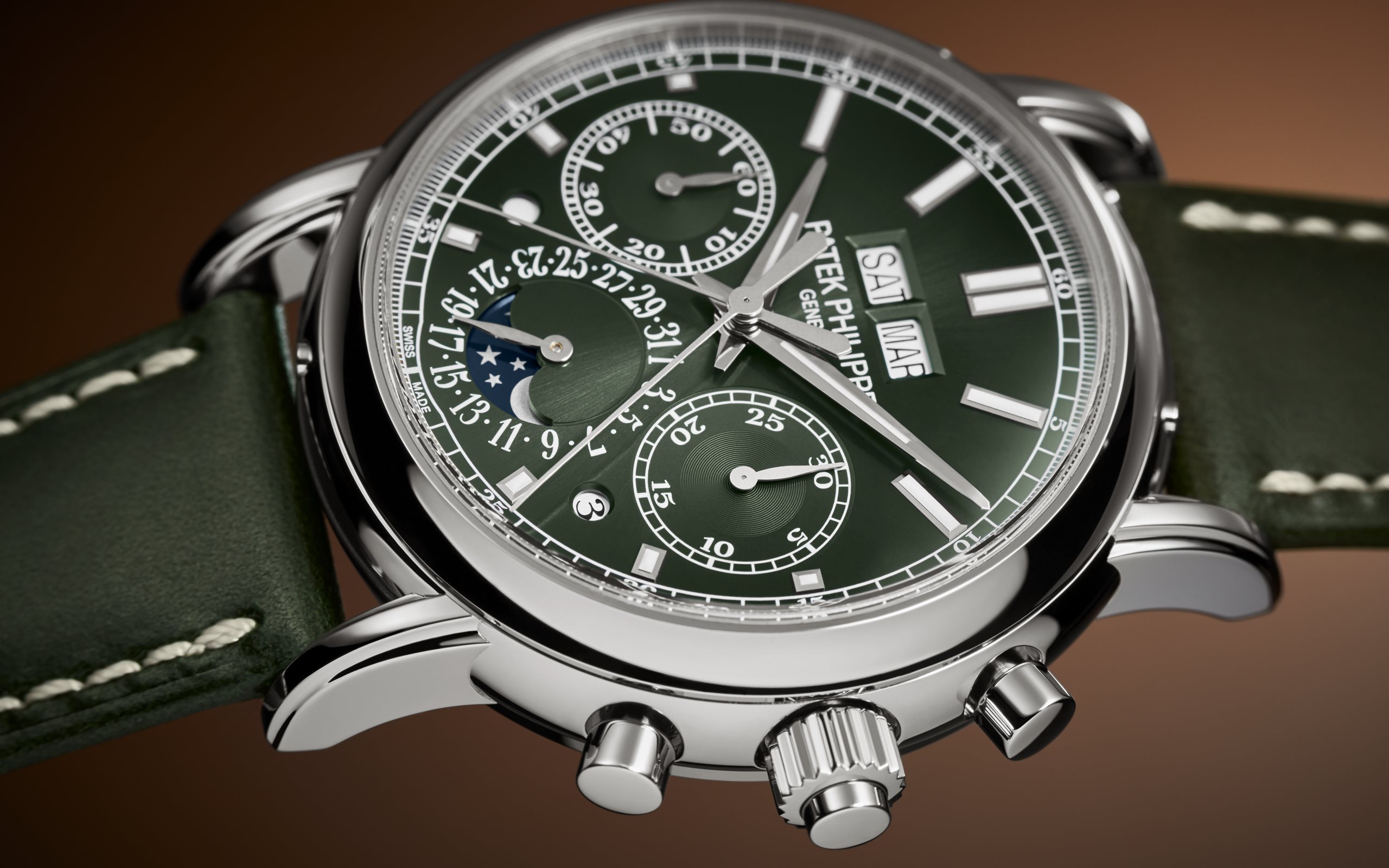 Grand Complications Perpetual Calendar Split-Seconds Chronograph White Gold Green Dial 40mm Product Image 2