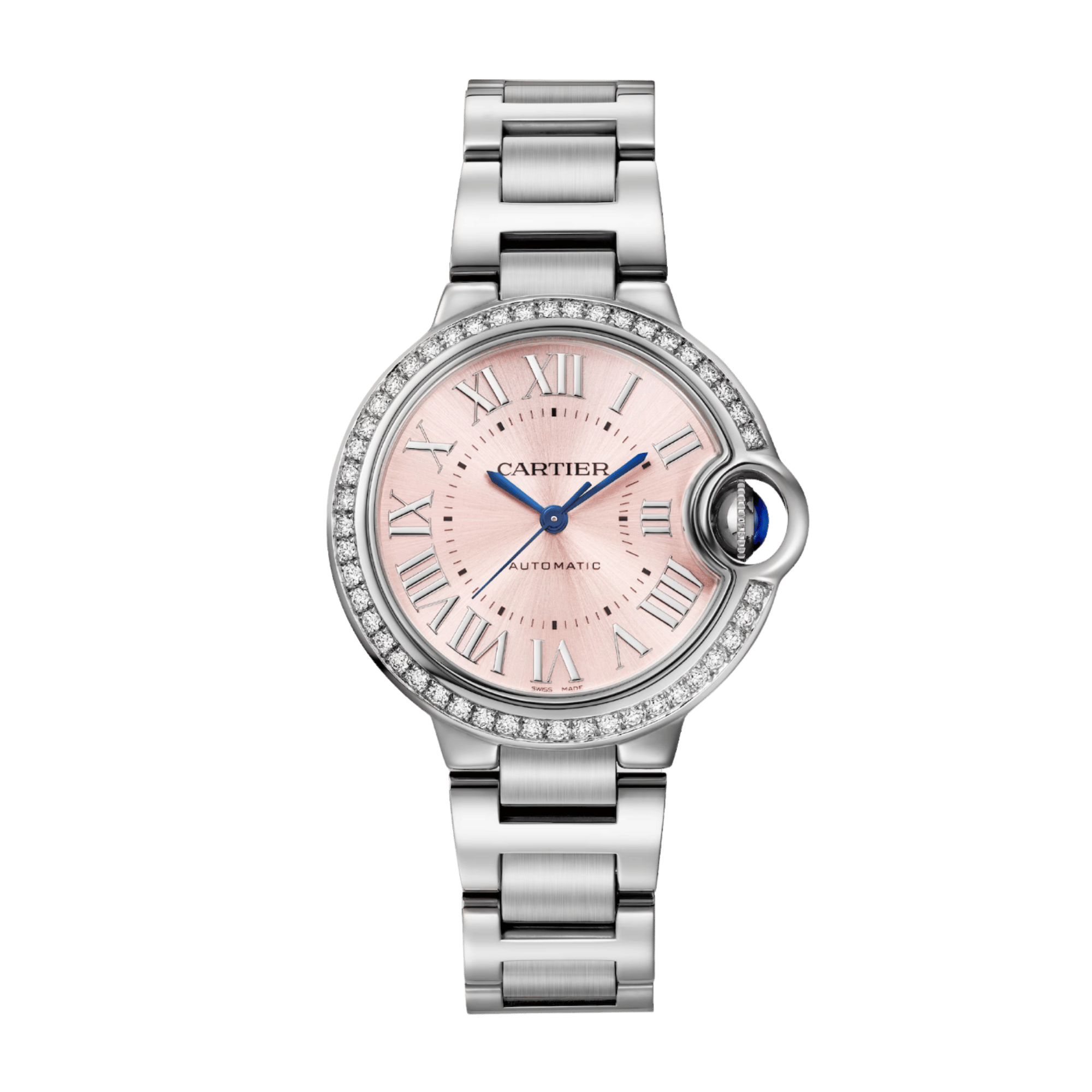 Ballon Bleu de Cartier Steel Diamond Pink Dial 33mm Product Image