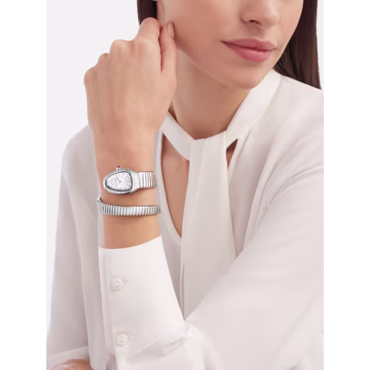 Serpenti Tubogas Steel Diamond Silver Dial 35mm Product Image 4