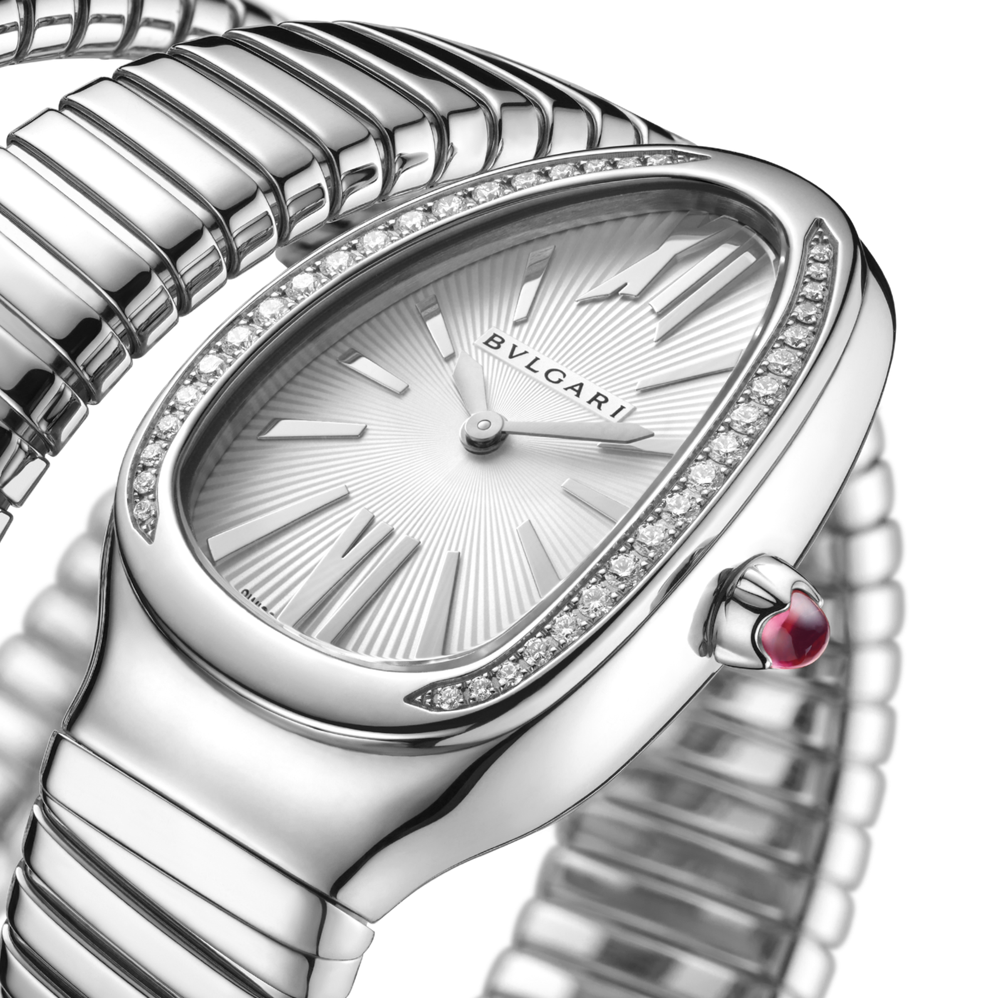 Serpenti Tubogas Steel Diamond Silver Dial 35mm Product Image 2