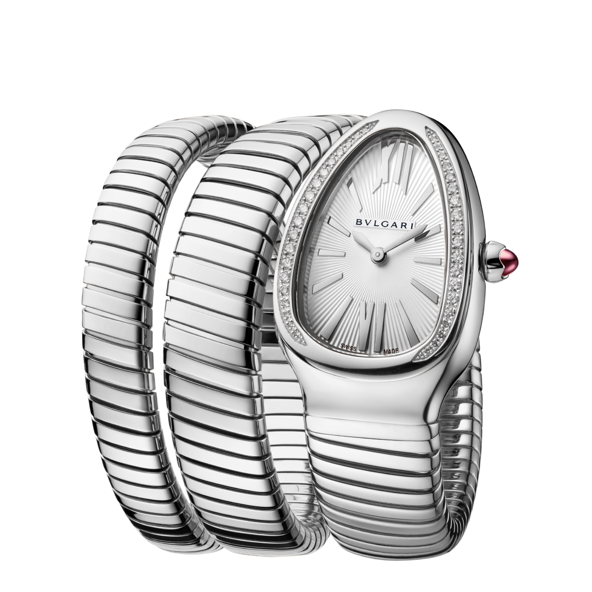 Serpenti Tubogas Steel Diamond Silver Dial 35mm Product Image 3