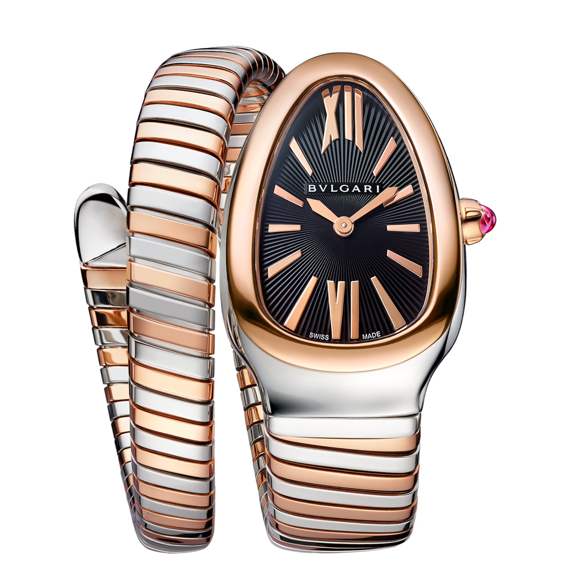 Serpenti Tubogas Rose Gold & Steel Black Dial 35mm Product Image 1