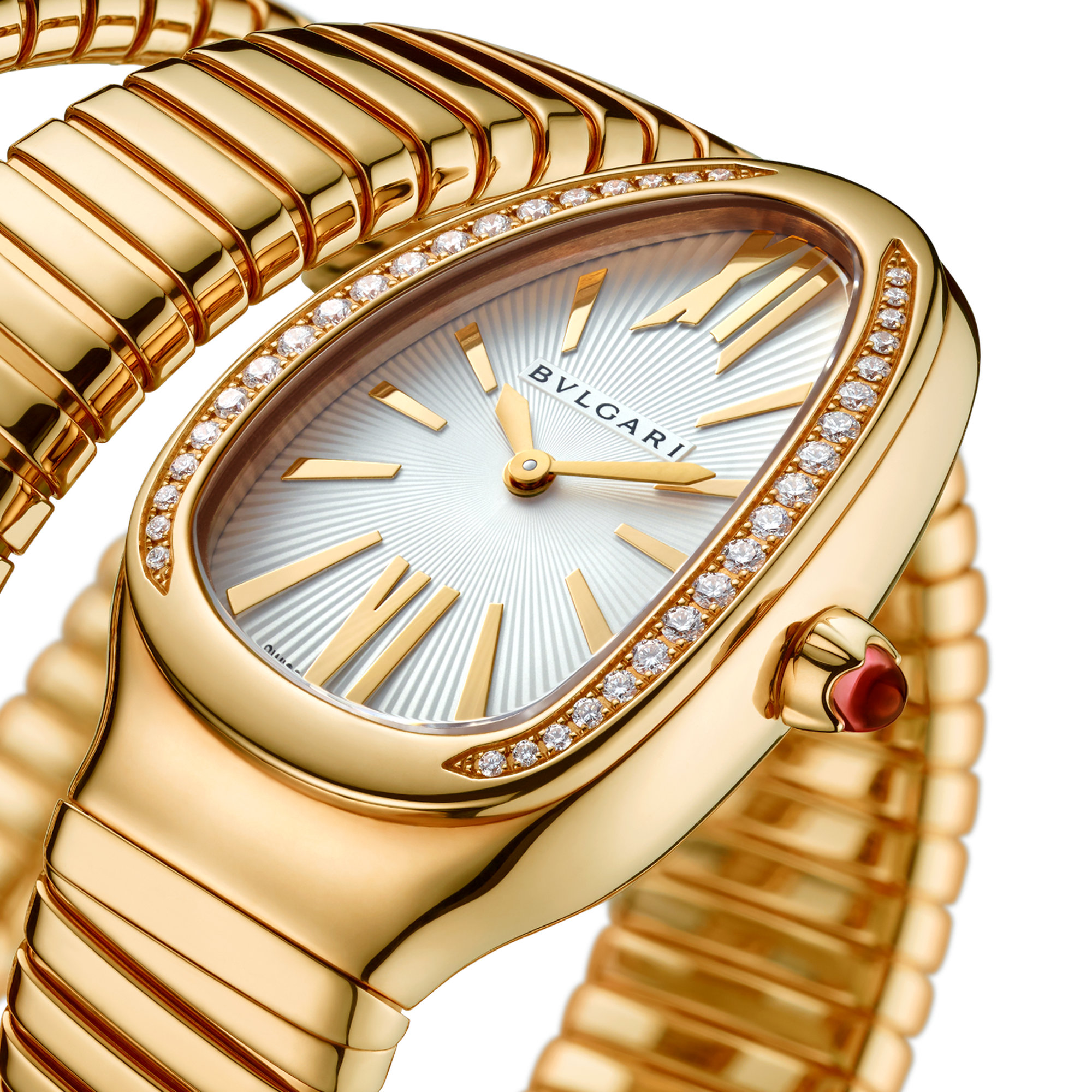 Serpenti Tubogas Yellow Gold Diamond Silver Dial 35mm Product Image 2