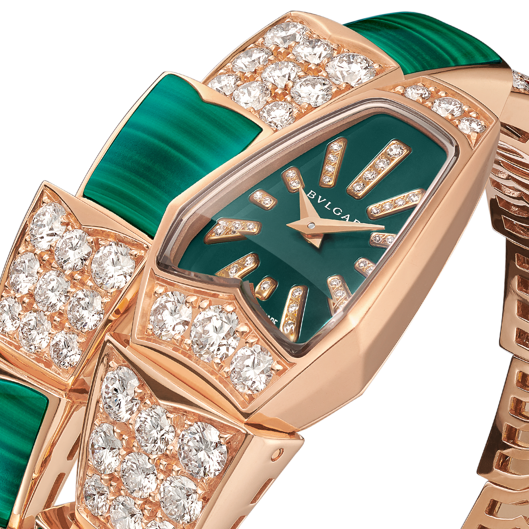 Serpenti Jewelry Rose Gold Diamond Green Dial 26mm Product Image 2